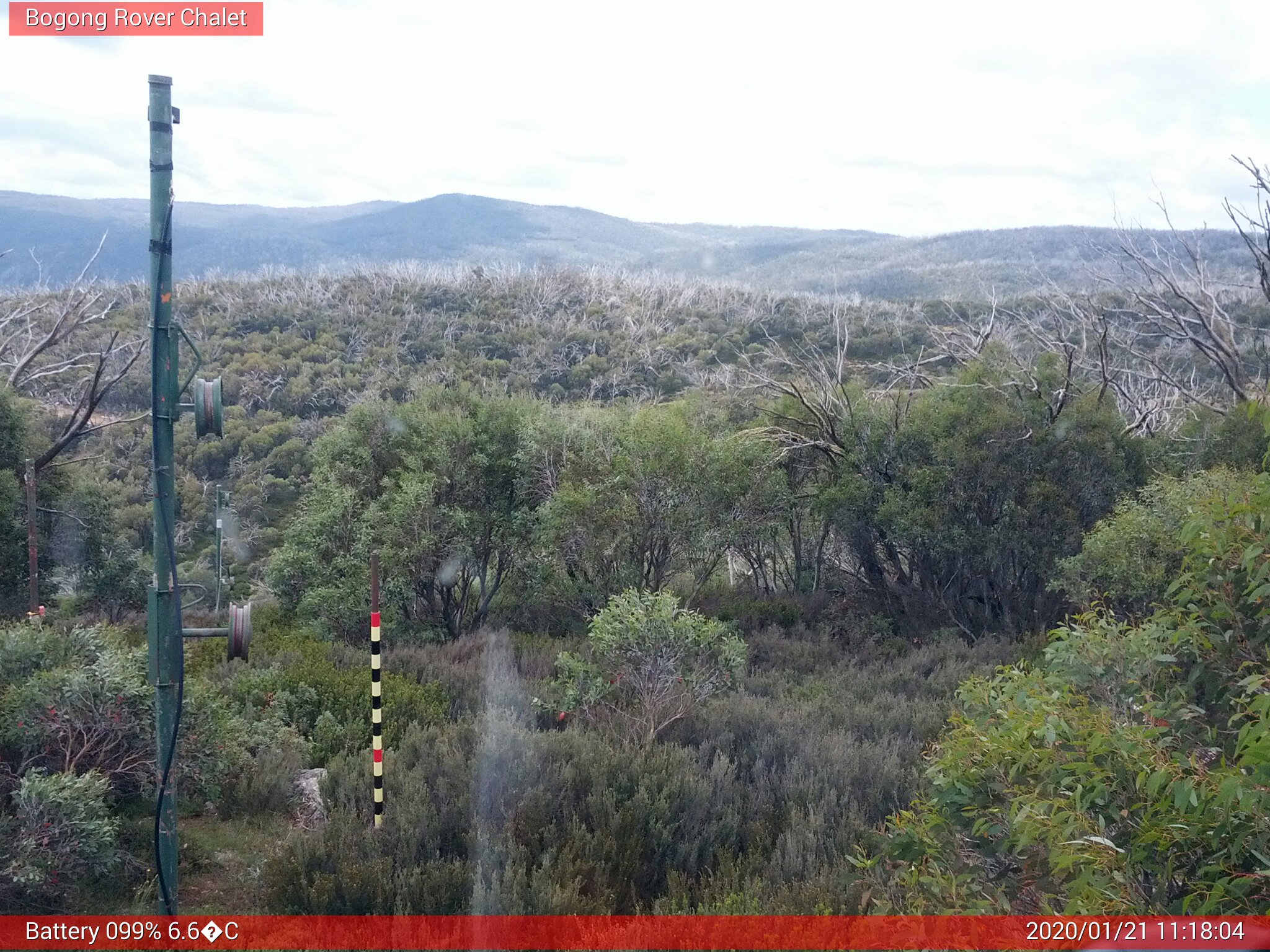 Bogong Web Cam 11:18am Tuesday 21st of January 2020