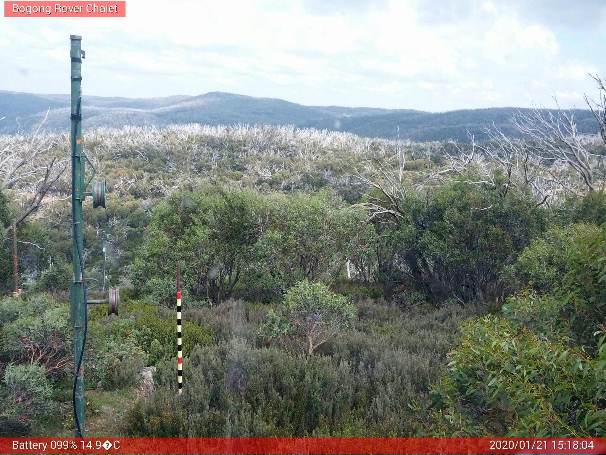 Bogong Web Cam 3:18pm Tuesday 21st of January 2020