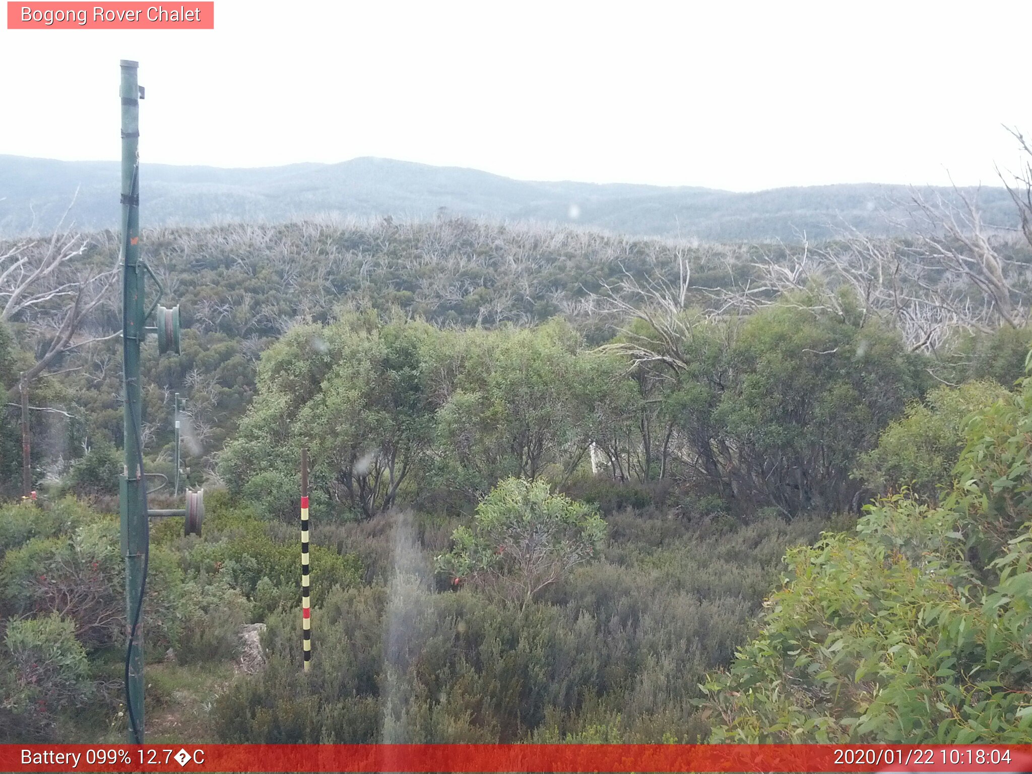 Bogong Web Cam 10:18am Wednesday 22nd of January 2020