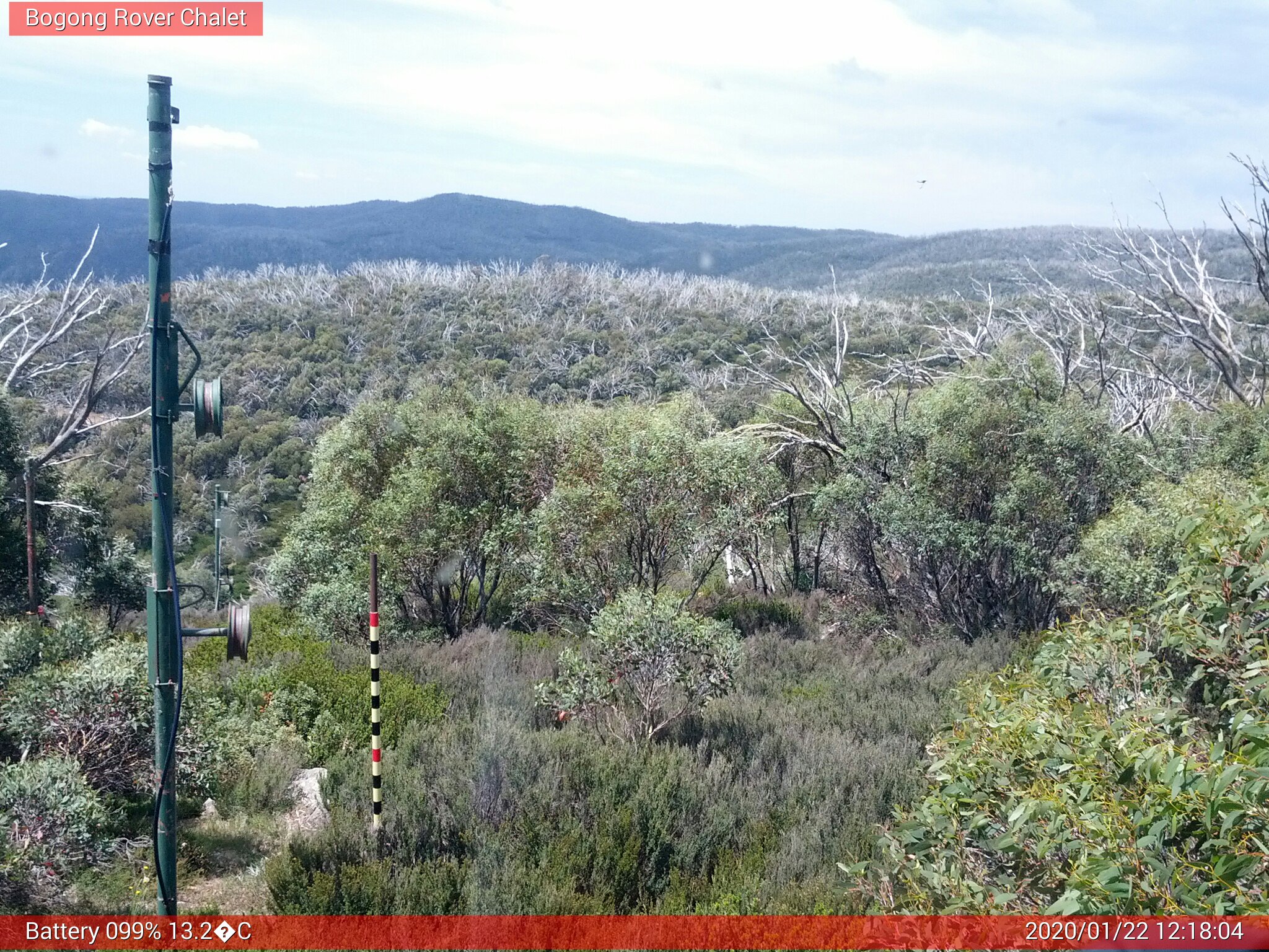 Bogong Web Cam 12:18pm Wednesday 22nd of January 2020