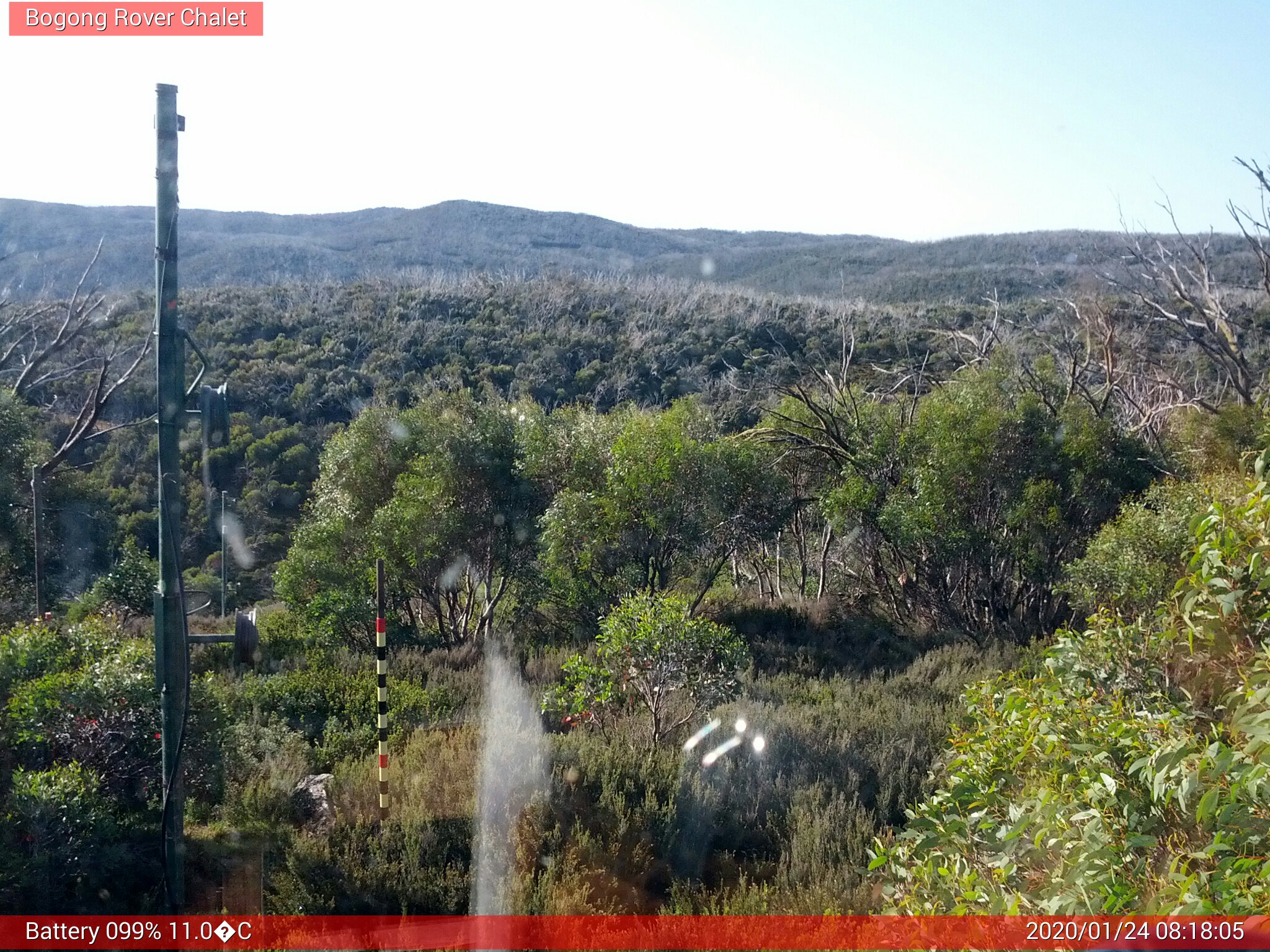 Bogong Web Cam 8:18am Friday 24th of January 2020