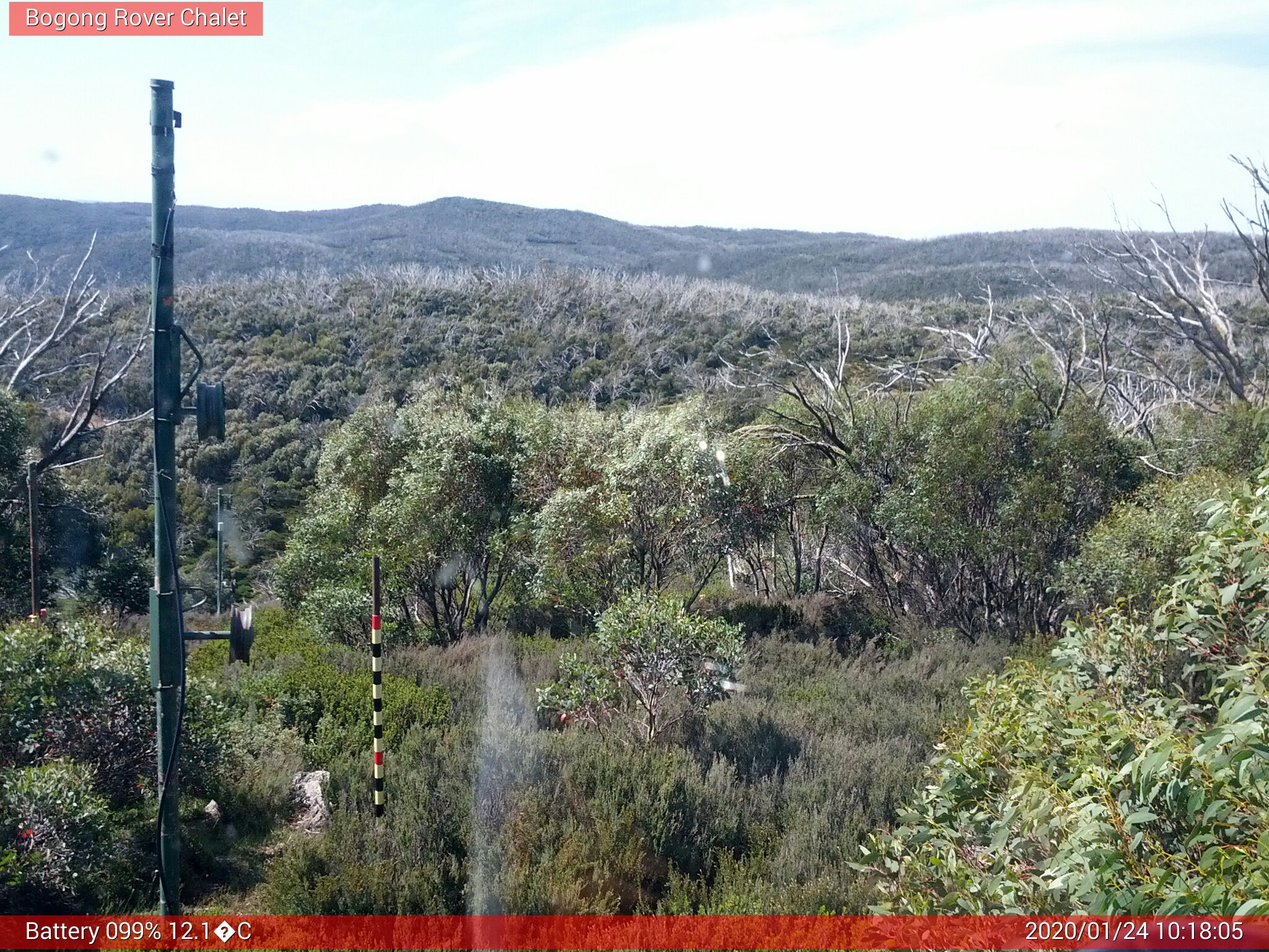 Bogong Web Cam 10:18am Friday 24th of January 2020