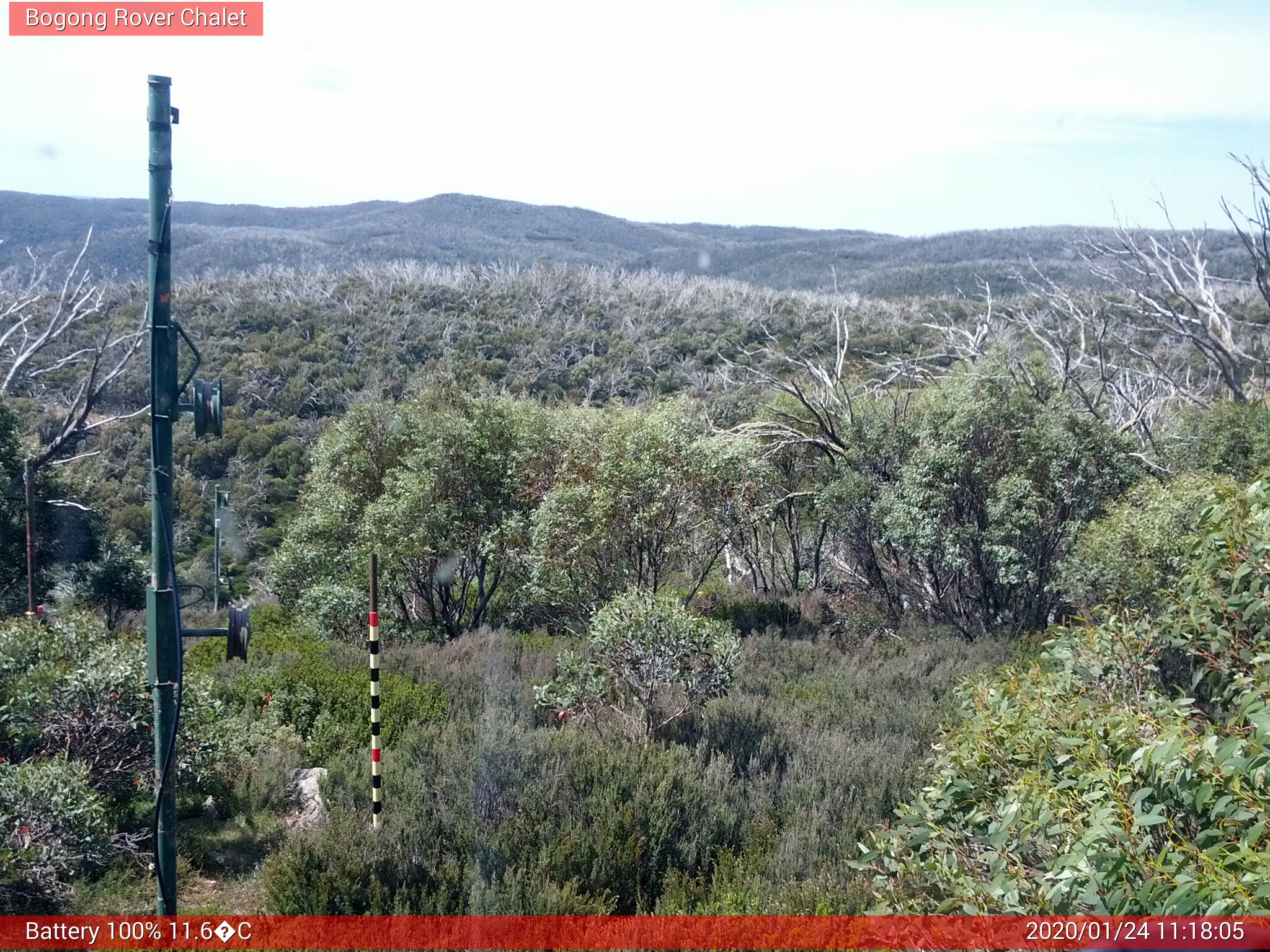 Bogong Web Cam 11:18am Friday 24th of January 2020