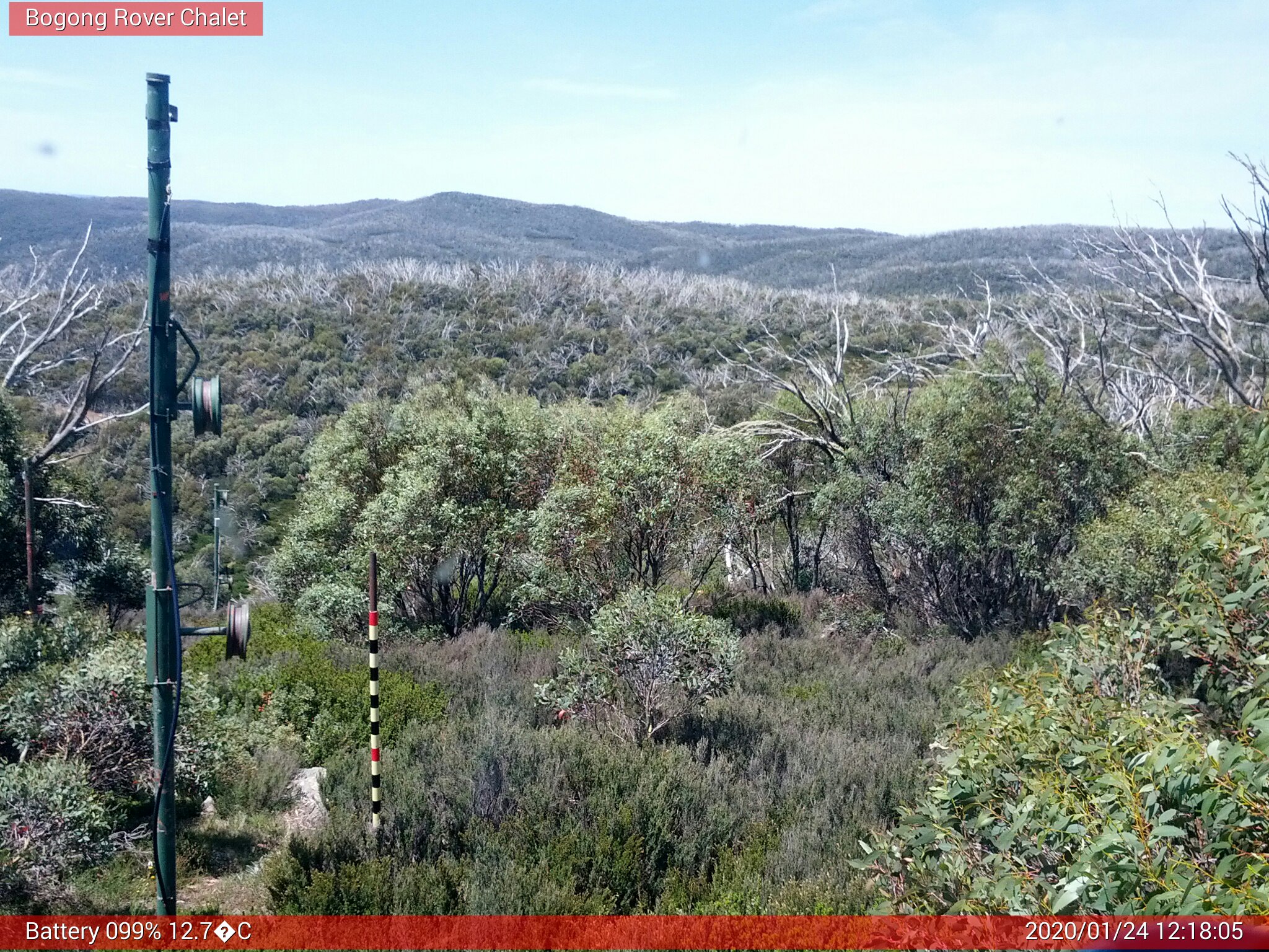 Bogong Web Cam 12:18pm Friday 24th of January 2020