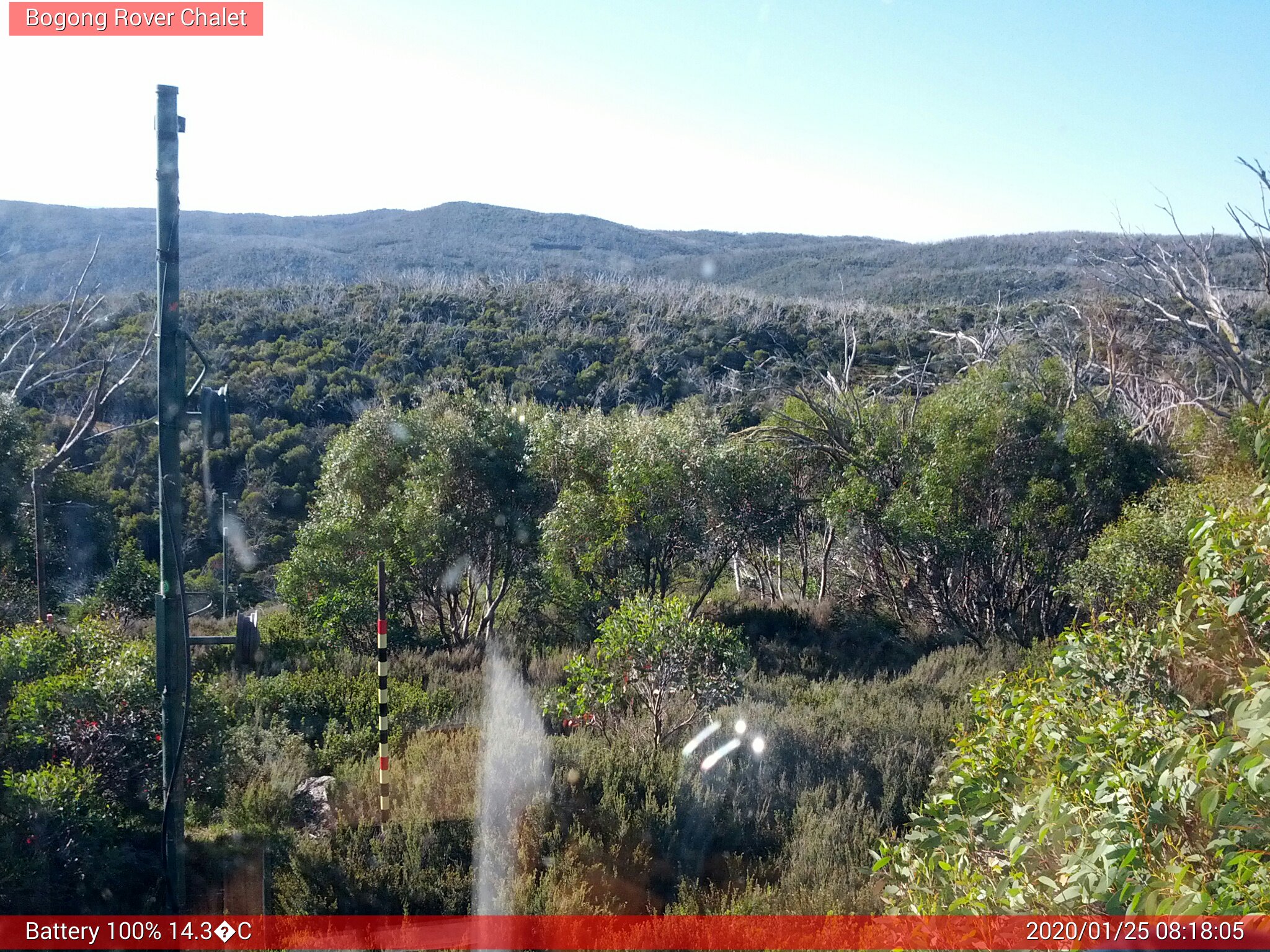 Bogong Web Cam 8:18am Saturday 25th of January 2020