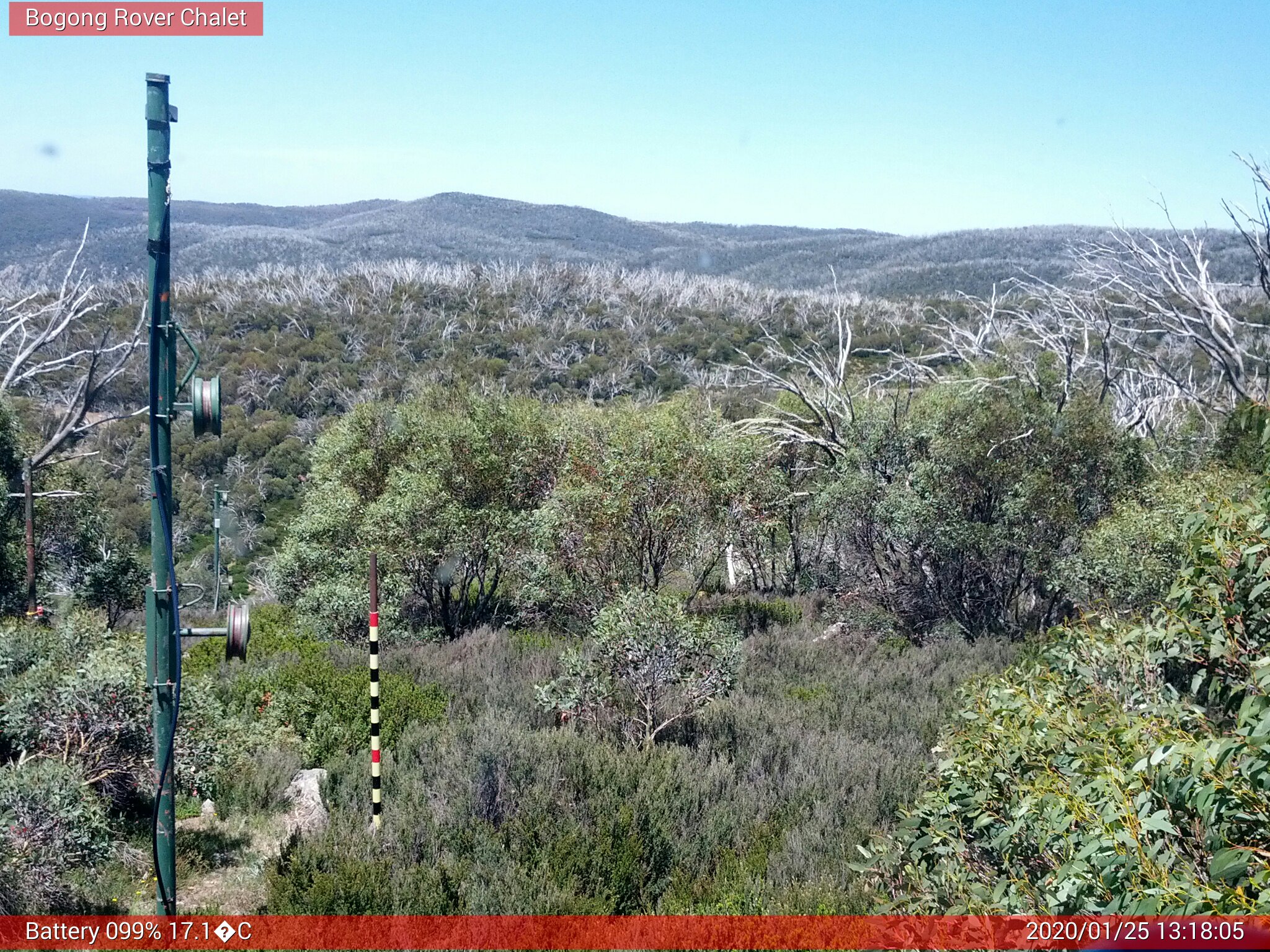 Bogong Web Cam 1:18pm Saturday 25th of January 2020