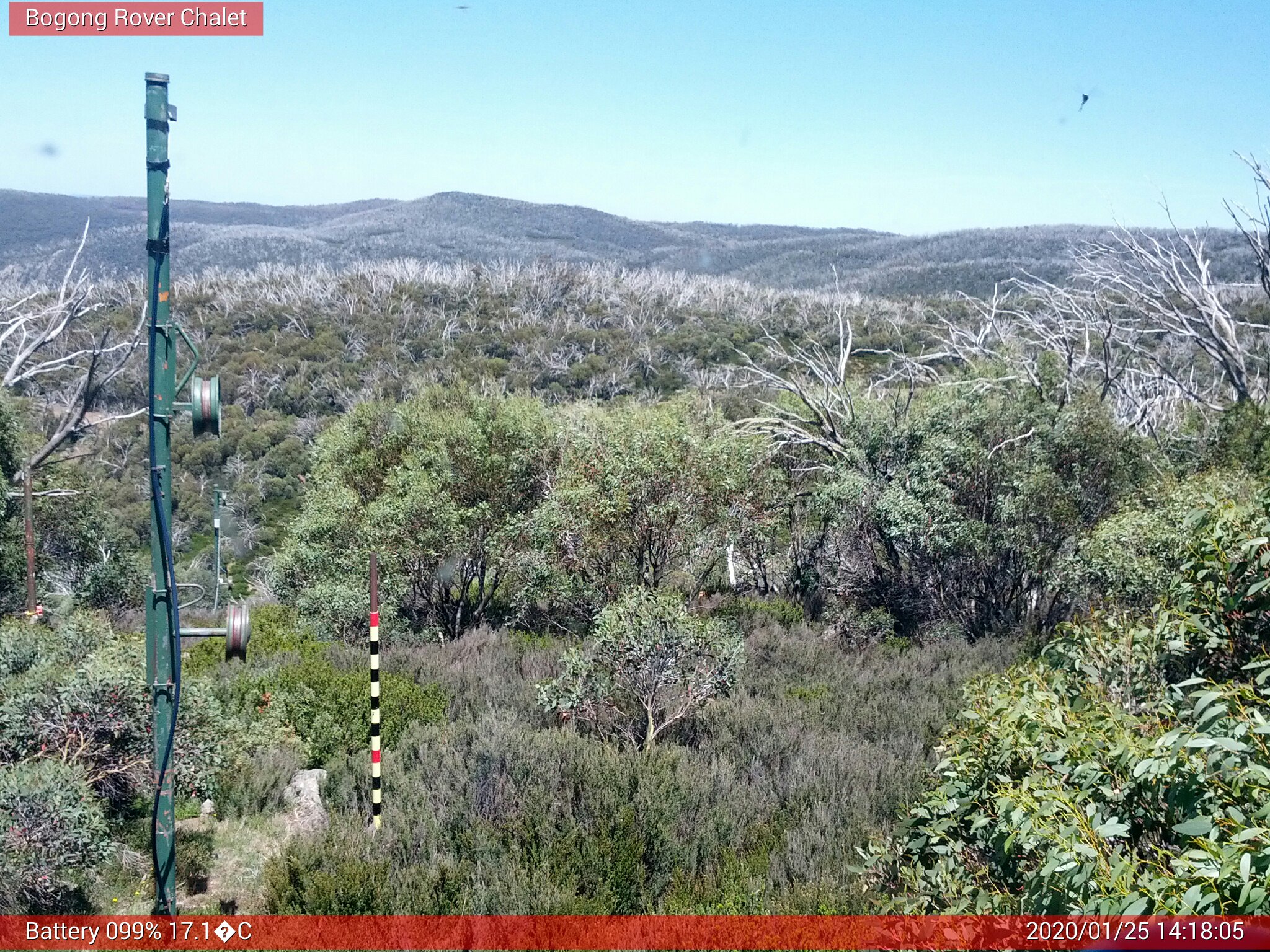 Bogong Web Cam 2:18pm Saturday 25th of January 2020