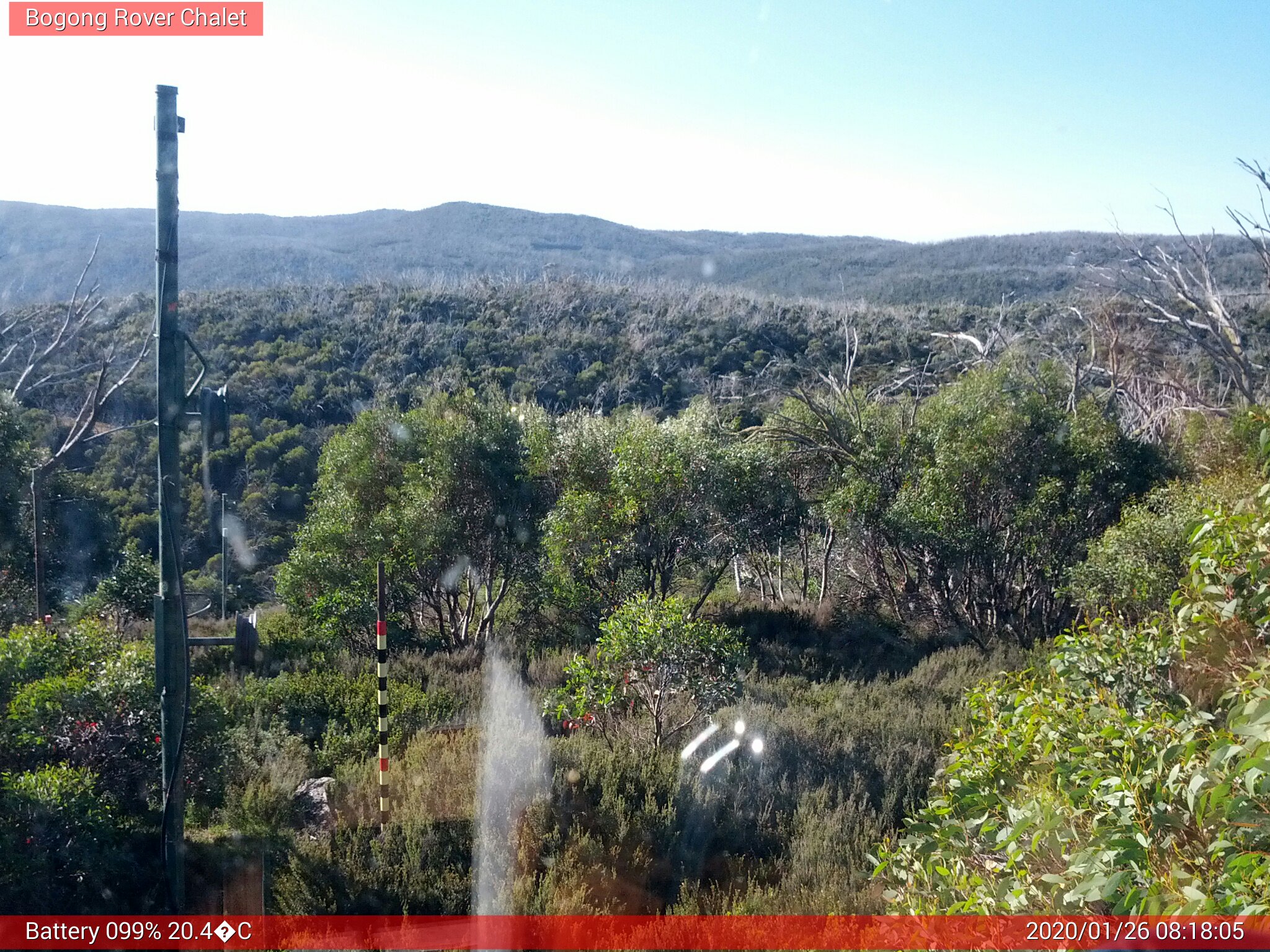 Bogong Web Cam 8:18am Sunday 26th of January 2020