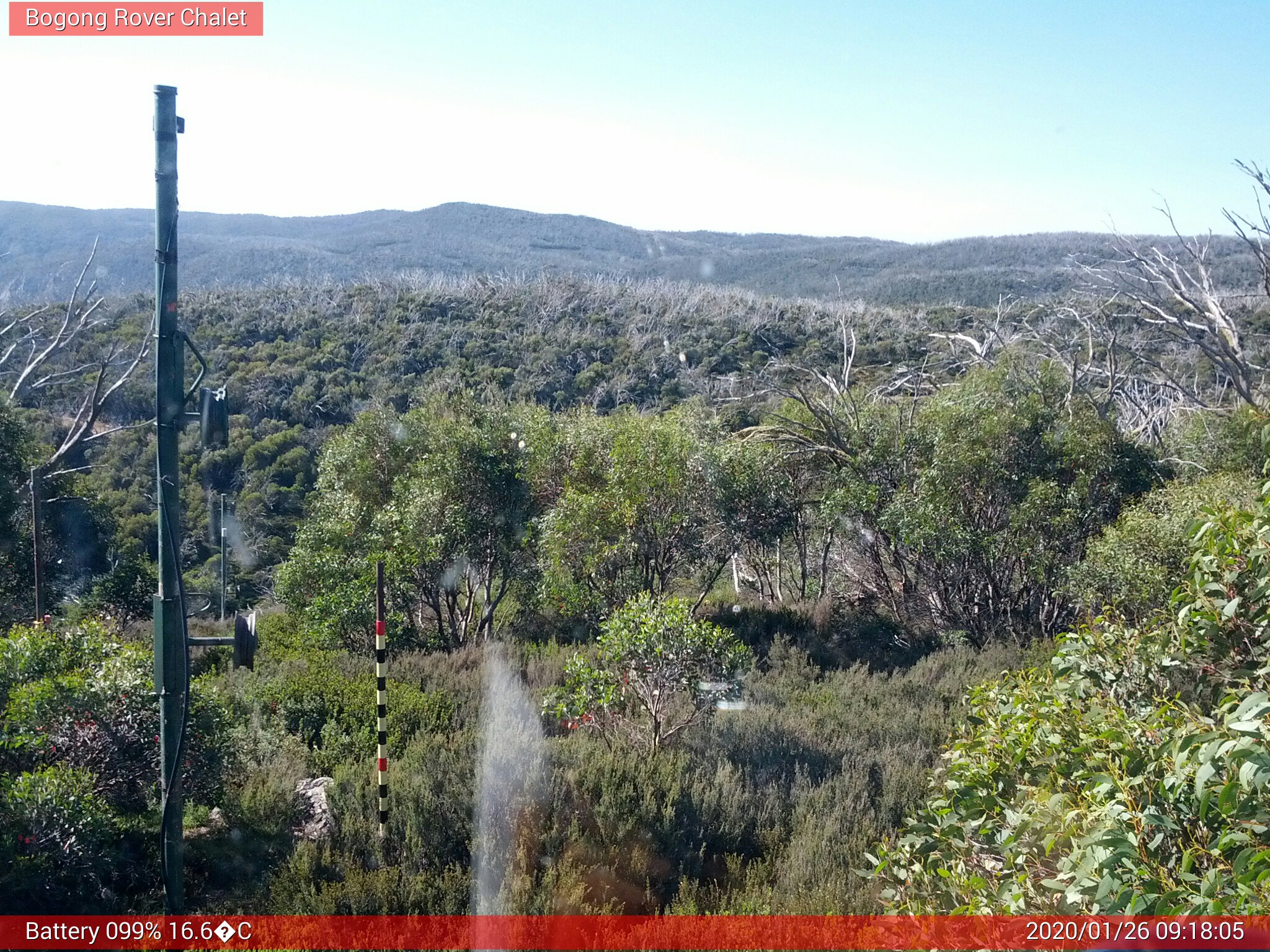 Bogong Web Cam 9:18am Sunday 26th of January 2020