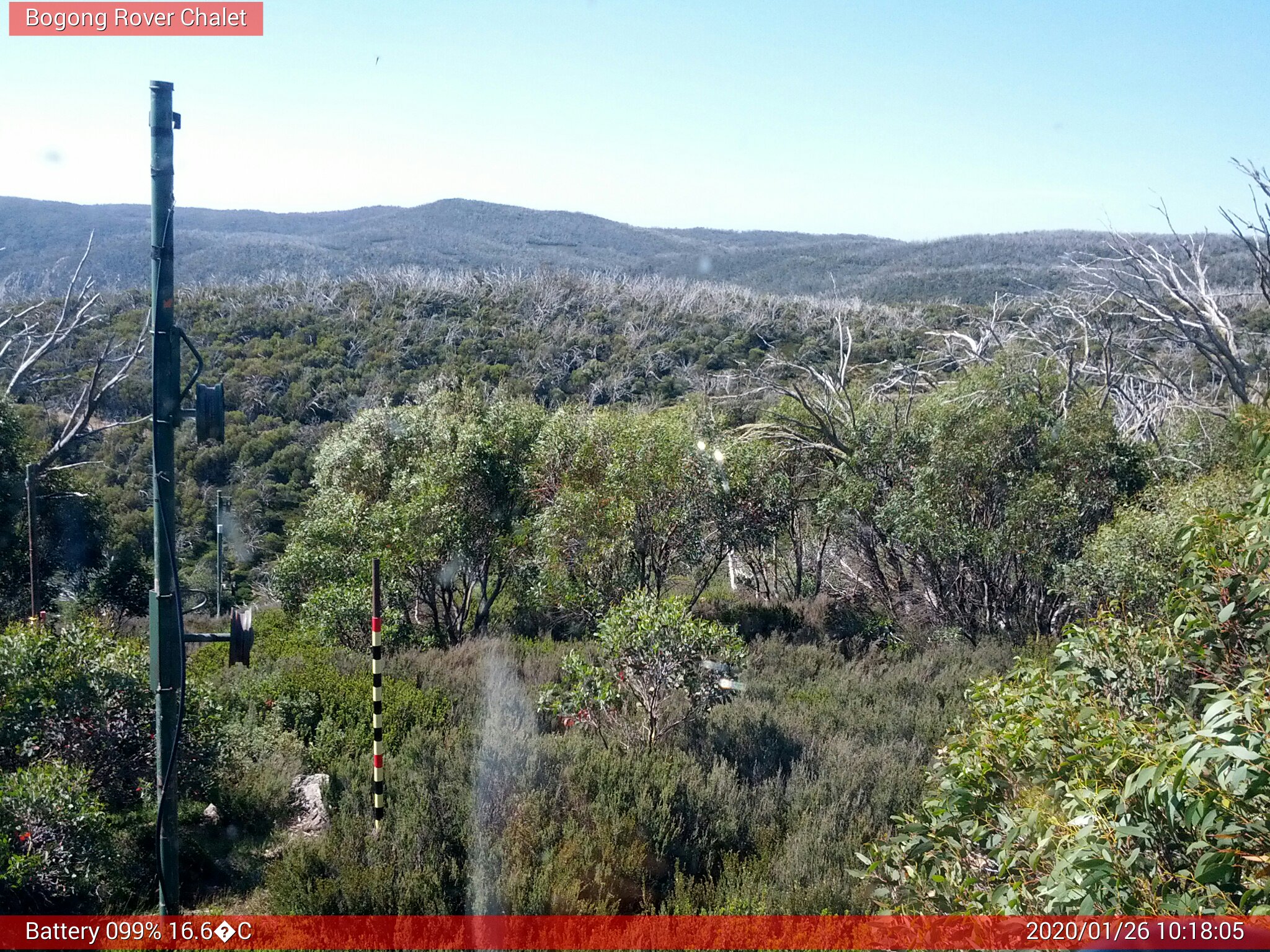 Bogong Web Cam 10:18am Sunday 26th of January 2020