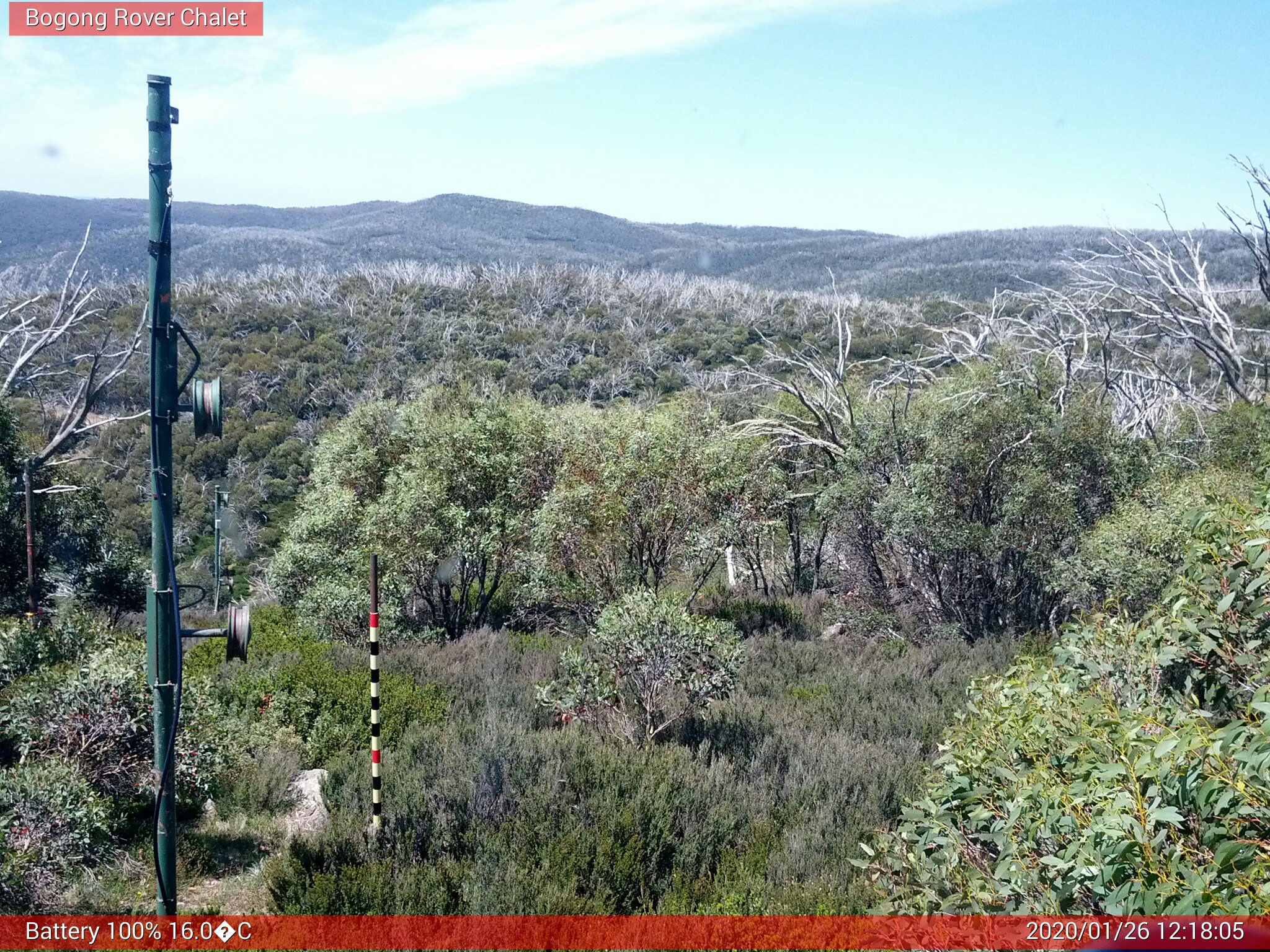 Bogong Web Cam 12:18pm Sunday 26th of January 2020