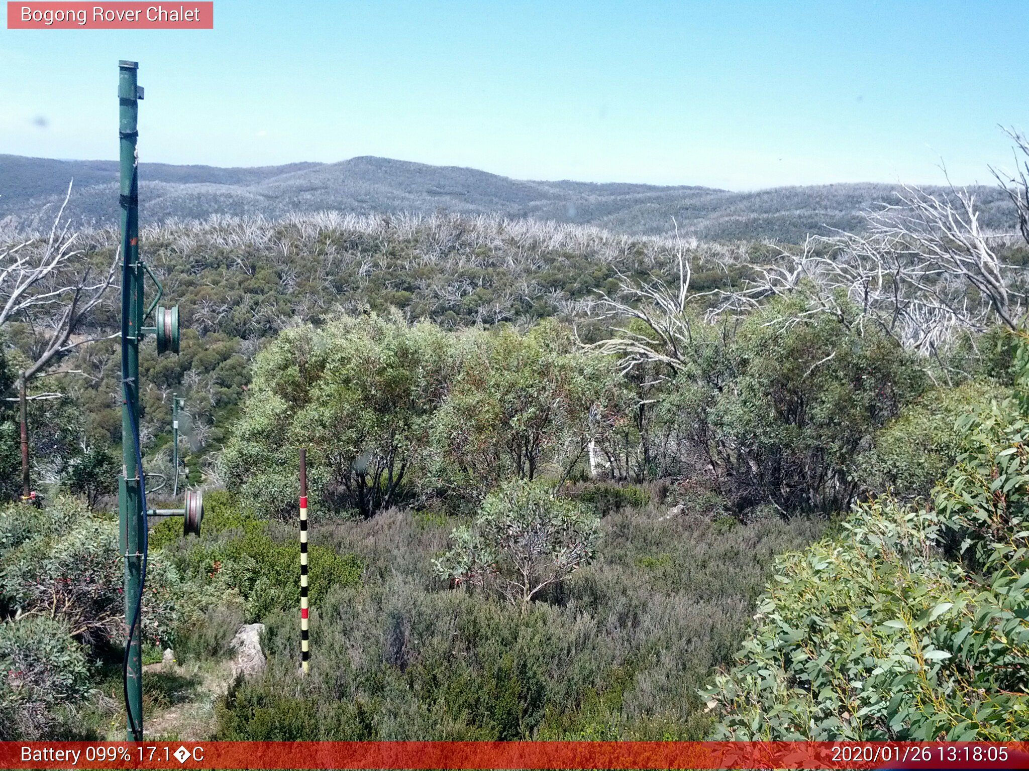 Bogong Web Cam 1:18pm Sunday 26th of January 2020