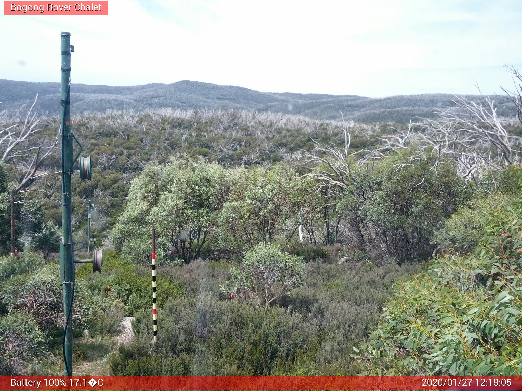 Bogong Web Cam 12:18pm Monday 27th of January 2020