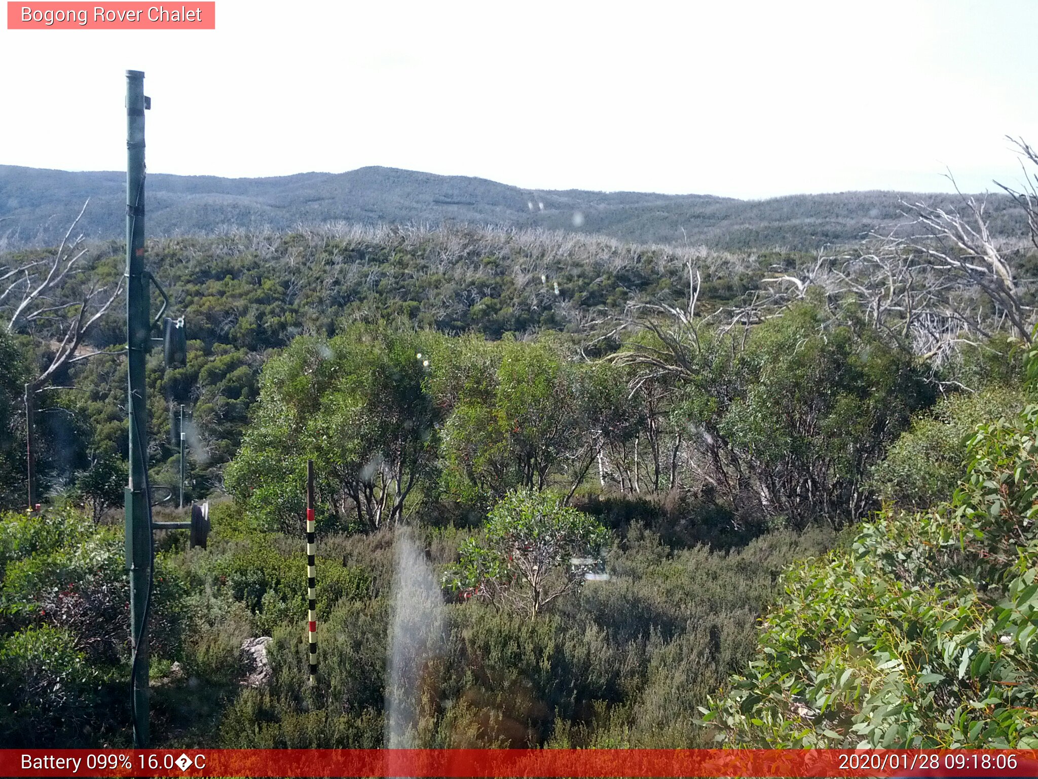 Bogong Web Cam 9:18am Tuesday 28th of January 2020