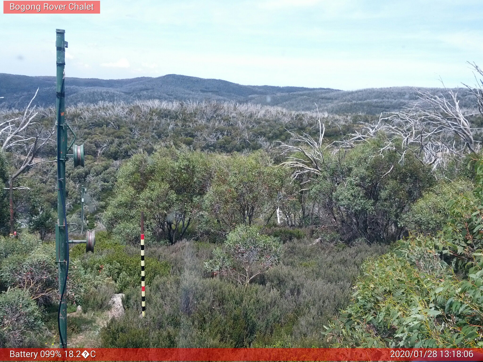 Bogong Web Cam 1:18pm Tuesday 28th of January 2020