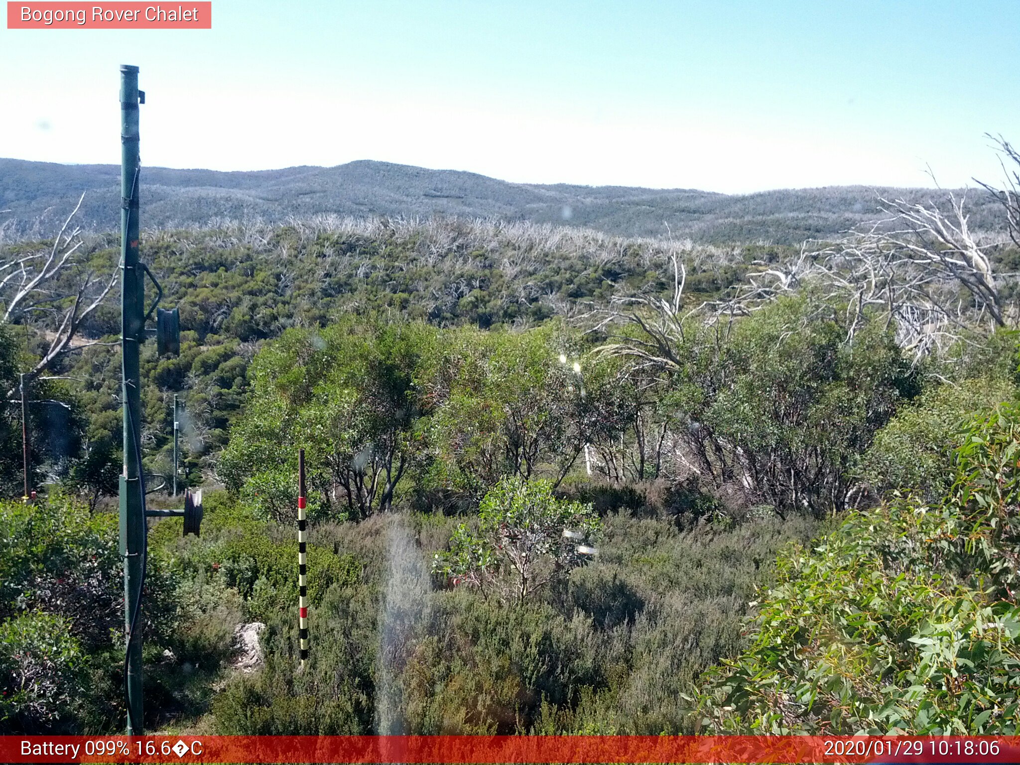 Bogong Web Cam 10:18am Wednesday 29th of January 2020