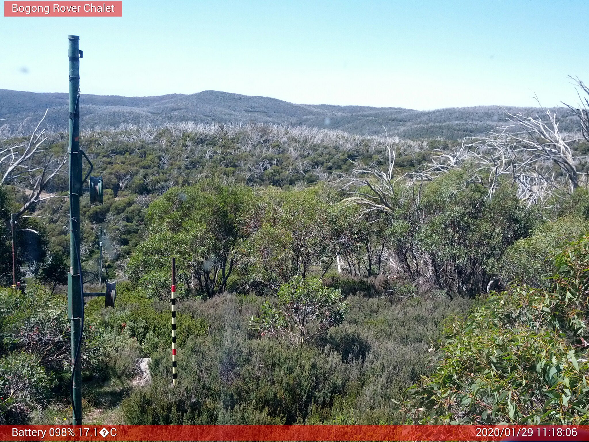 Bogong Web Cam 11:18am Wednesday 29th of January 2020