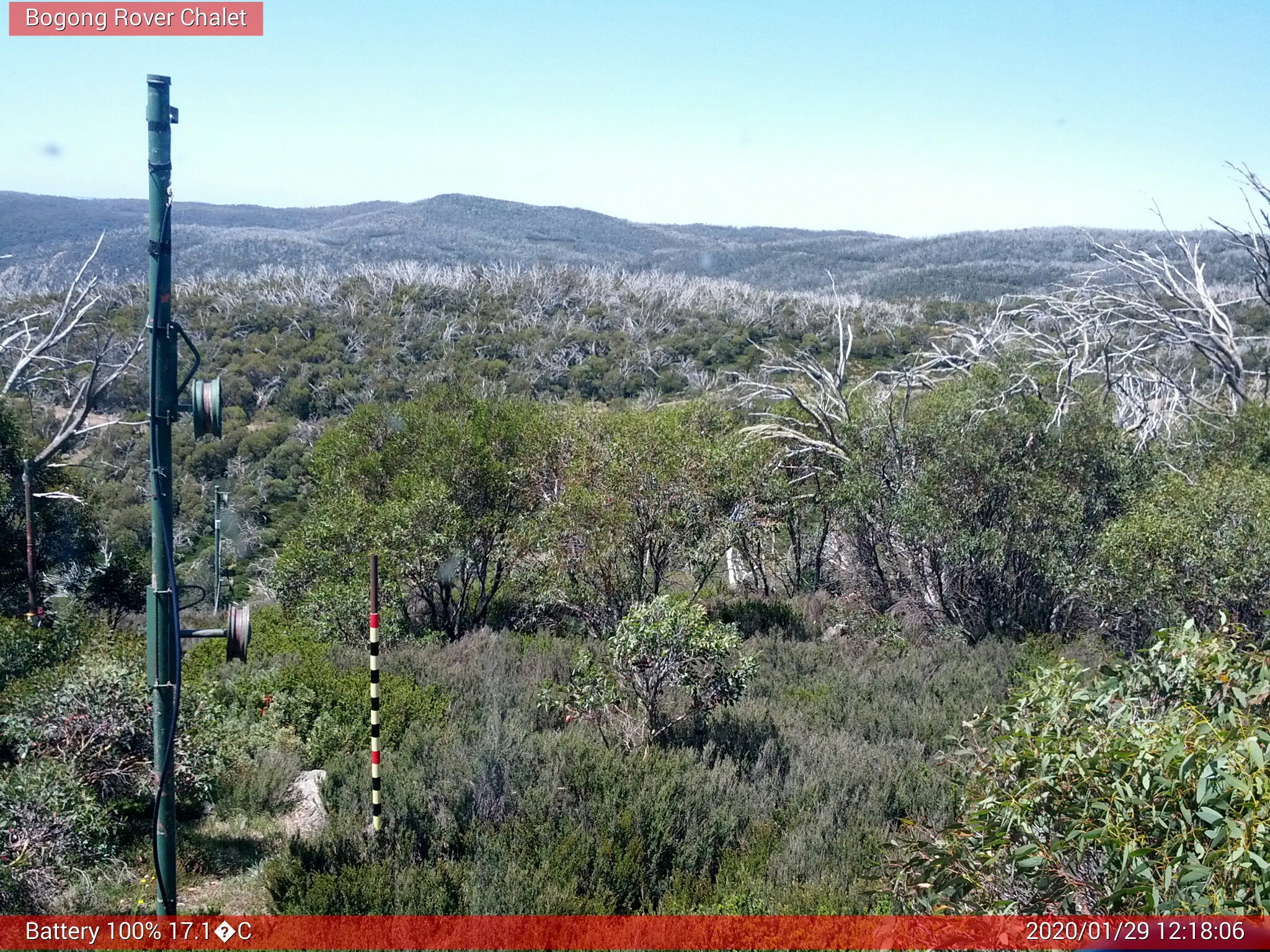 Bogong Web Cam 12:18pm Wednesday 29th of January 2020