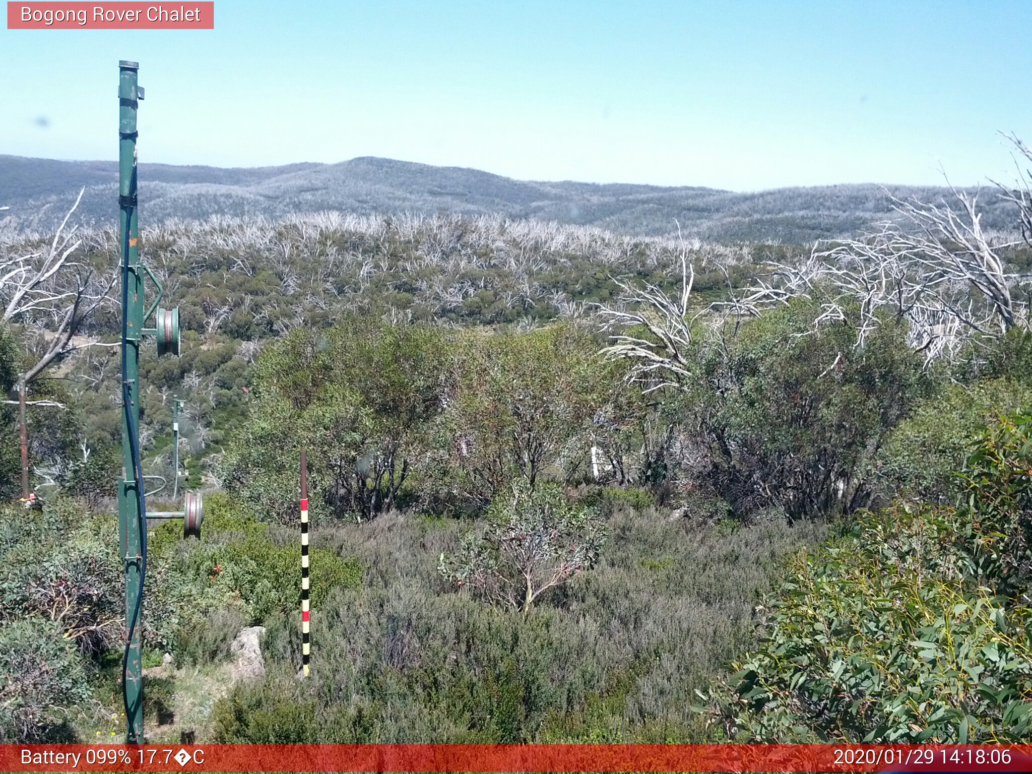 Bogong Web Cam 2:18pm Wednesday 29th of January 2020