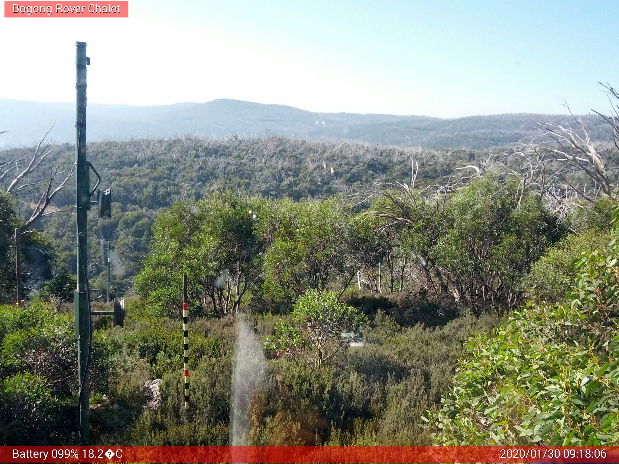 Bogong Web Cam 9:18am Thursday 30th of January 2020