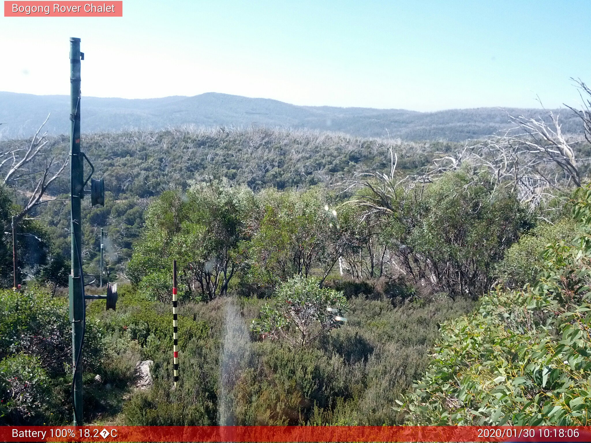 Bogong Web Cam 10:18am Thursday 30th of January 2020