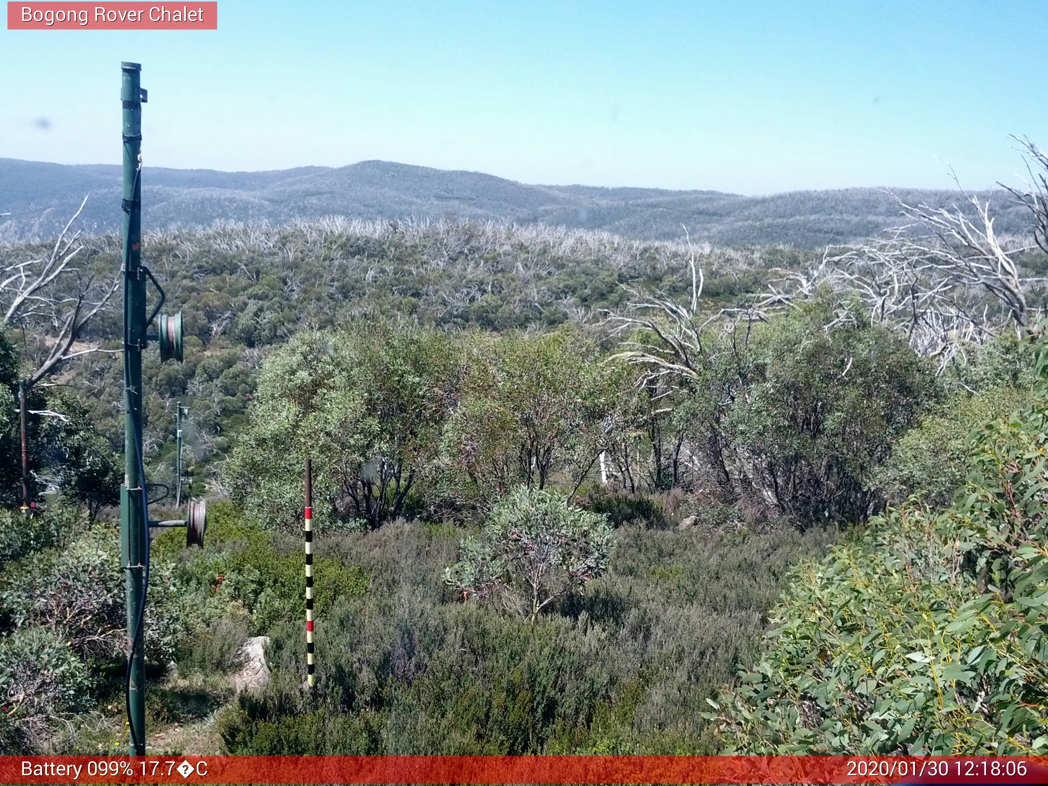 Bogong Web Cam 12:18pm Thursday 30th of January 2020