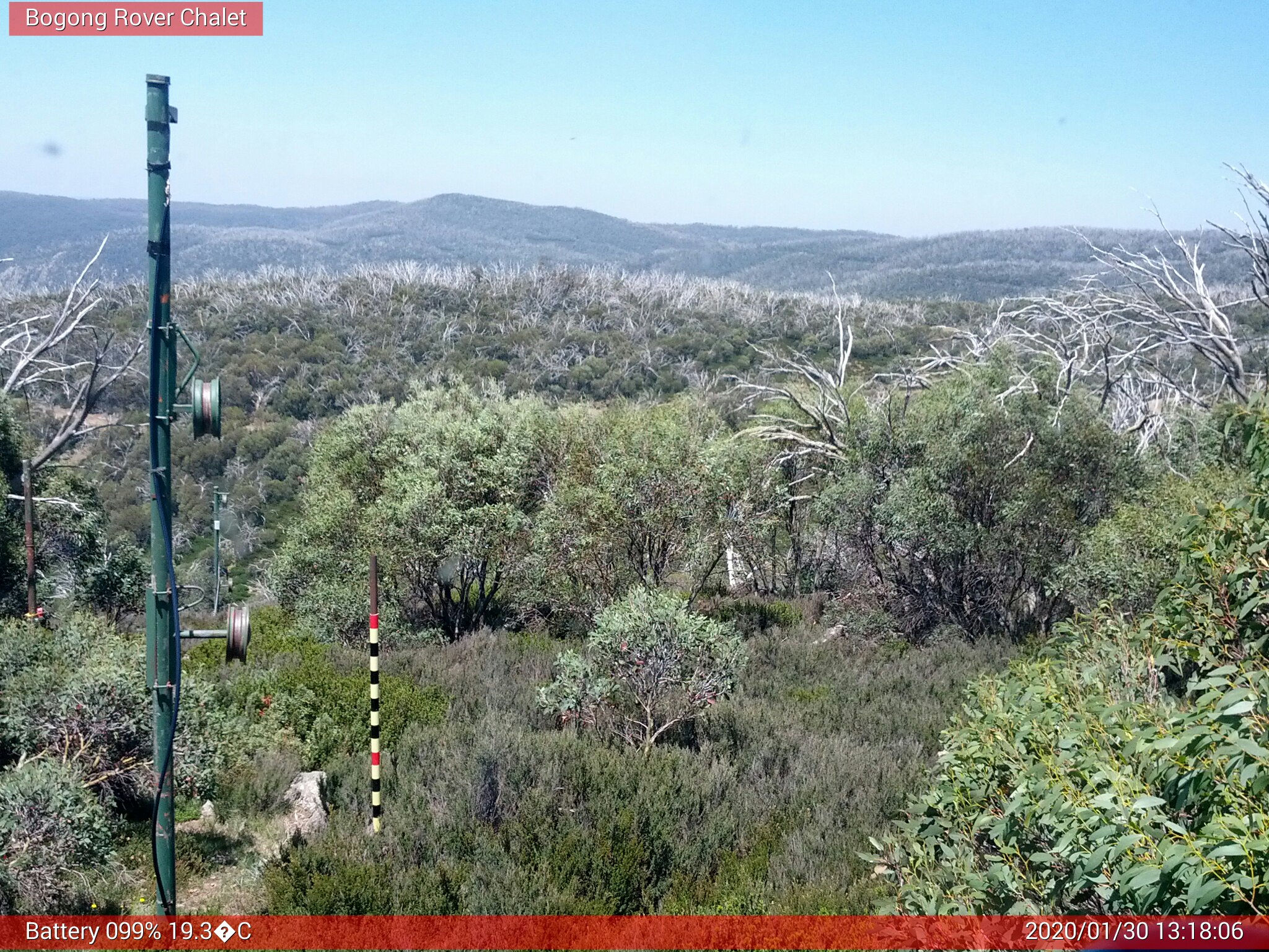 Bogong Web Cam 1:18pm Thursday 30th of January 2020