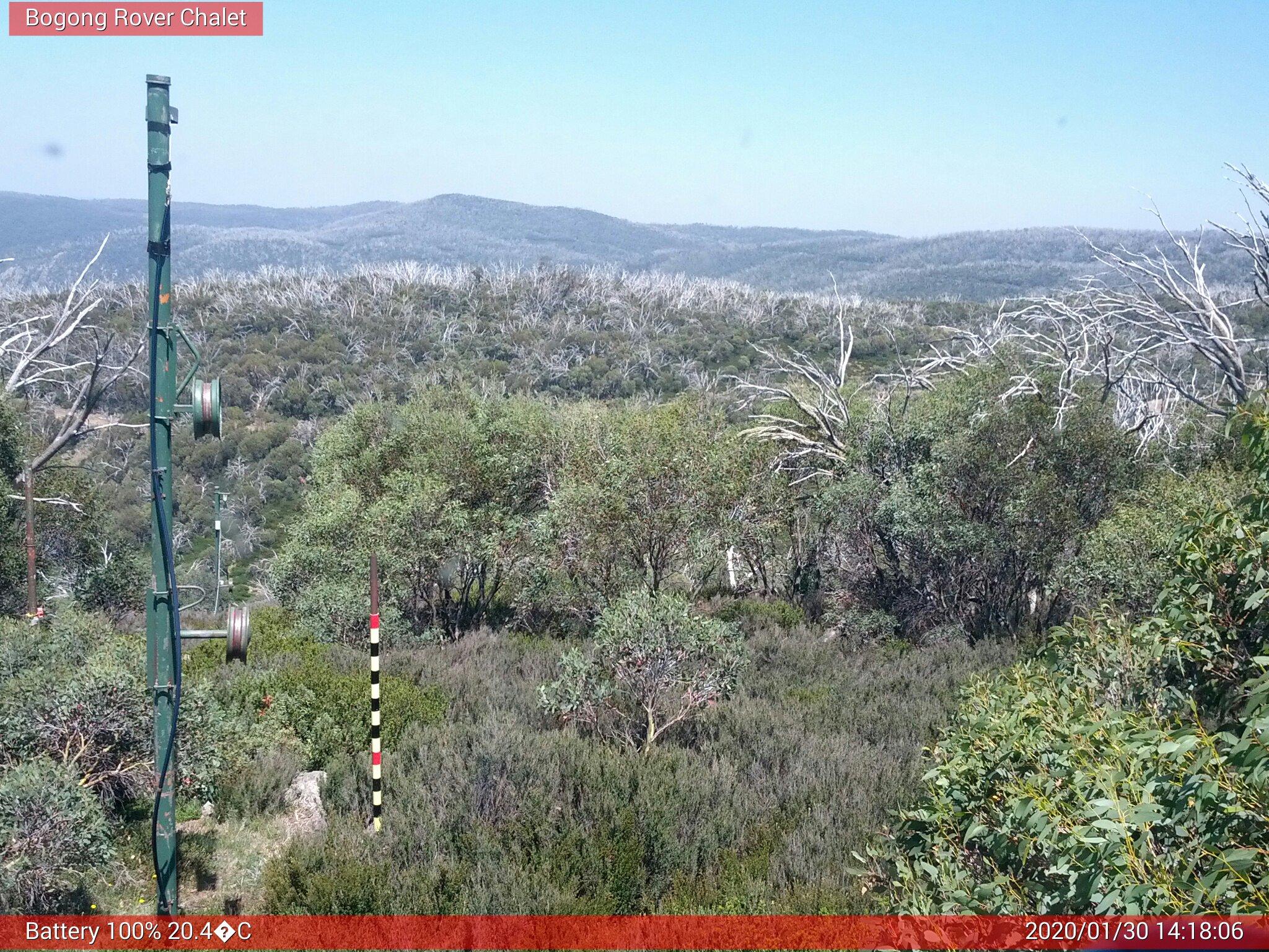 Bogong Web Cam 2:18pm Thursday 30th of January 2020