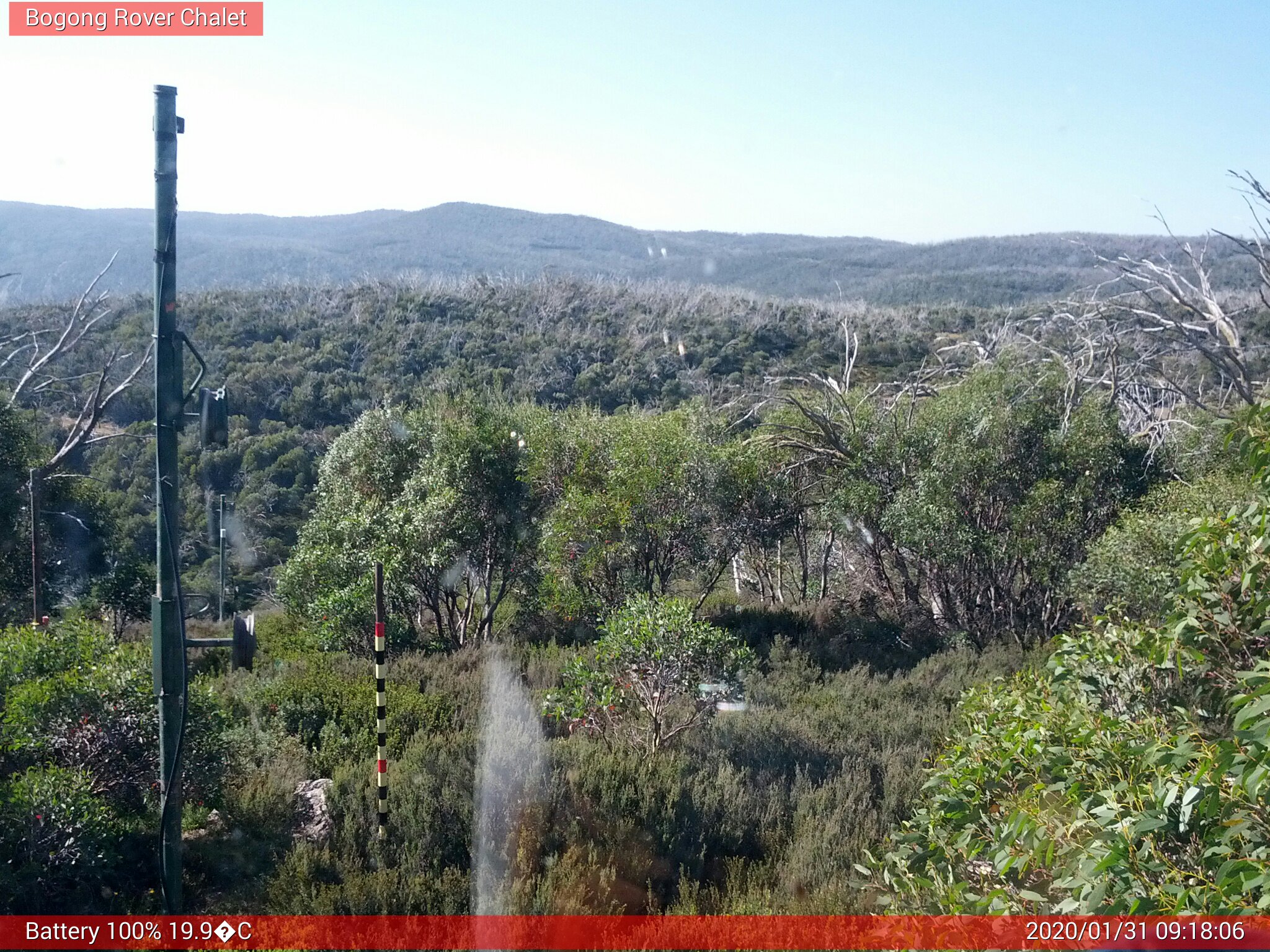 Bogong Web Cam 9:18am Friday 31st of January 2020