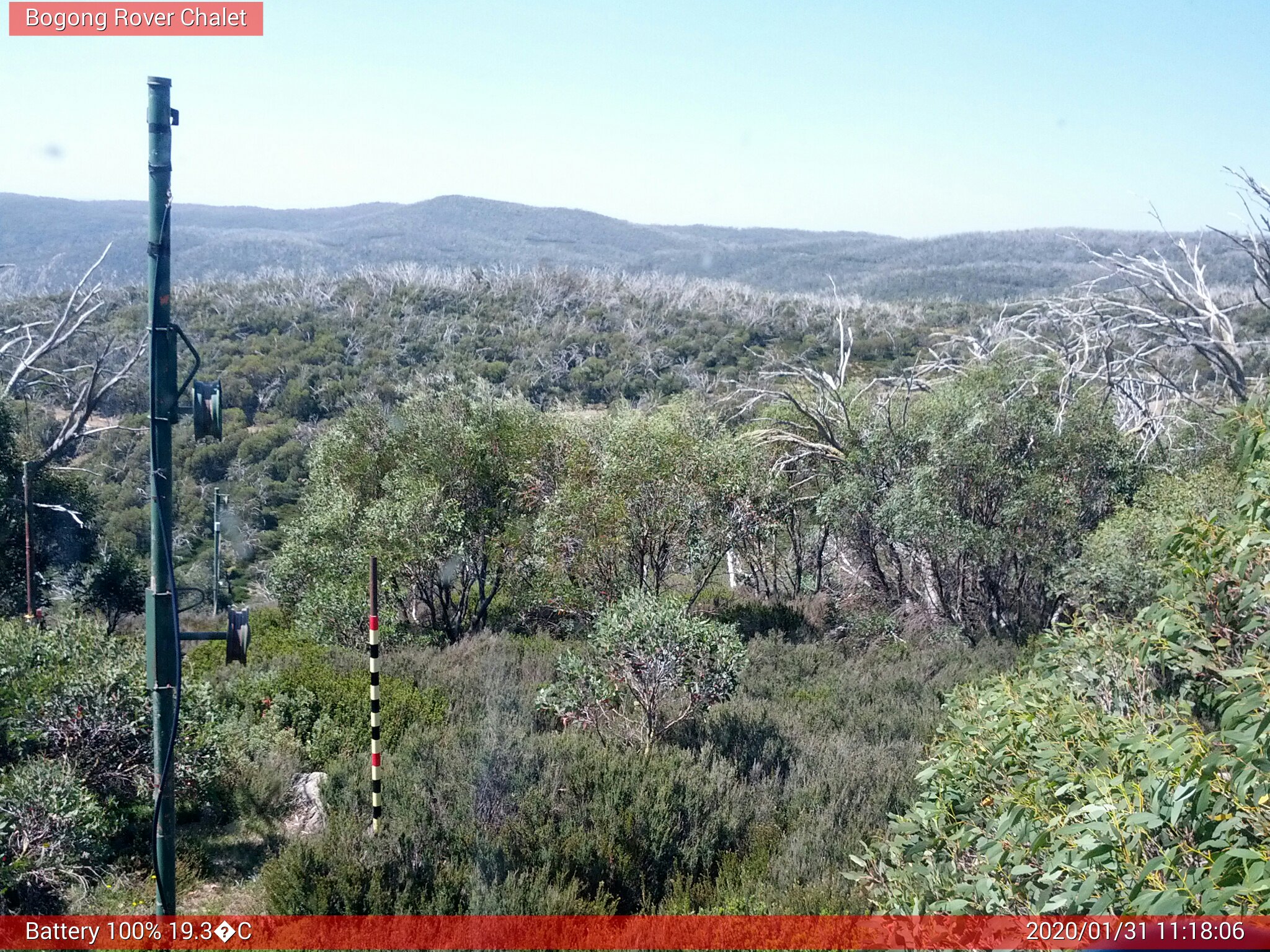 Bogong Web Cam 11:18am Friday 31st of January 2020