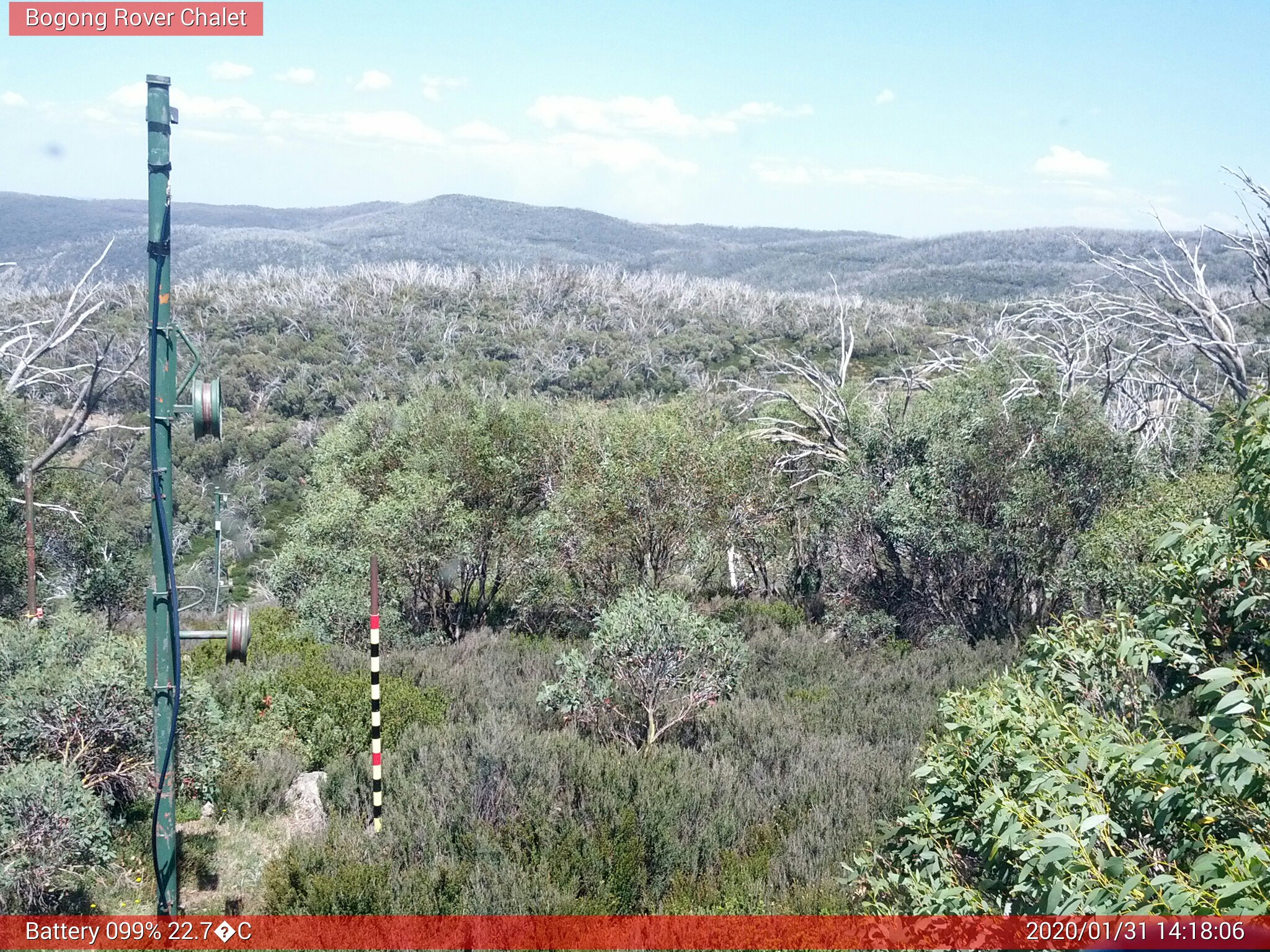 Bogong Web Cam 2:18pm Friday 31st of January 2020