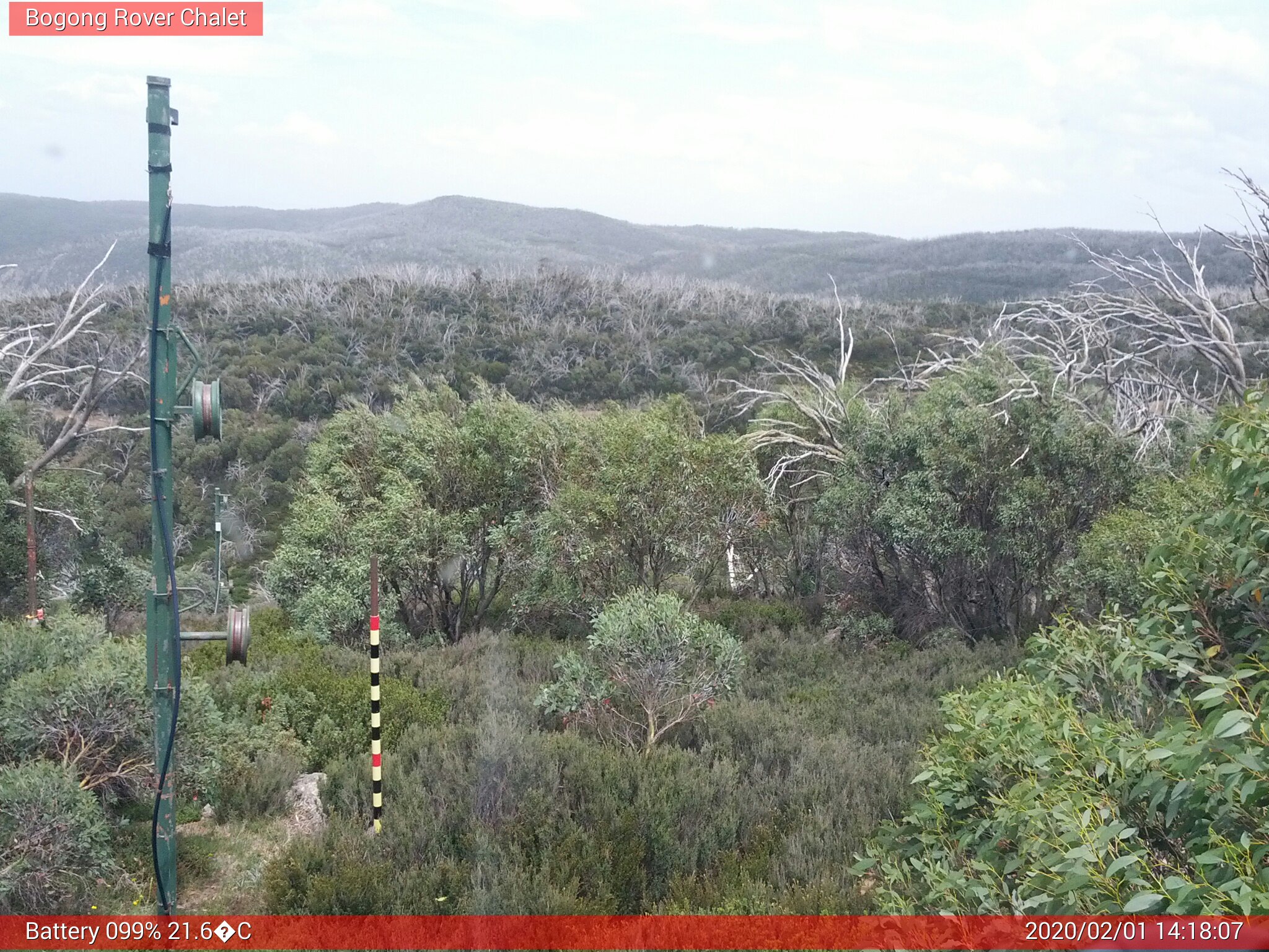 Bogong Web Cam 2:18pm Saturday 1st of February 2020