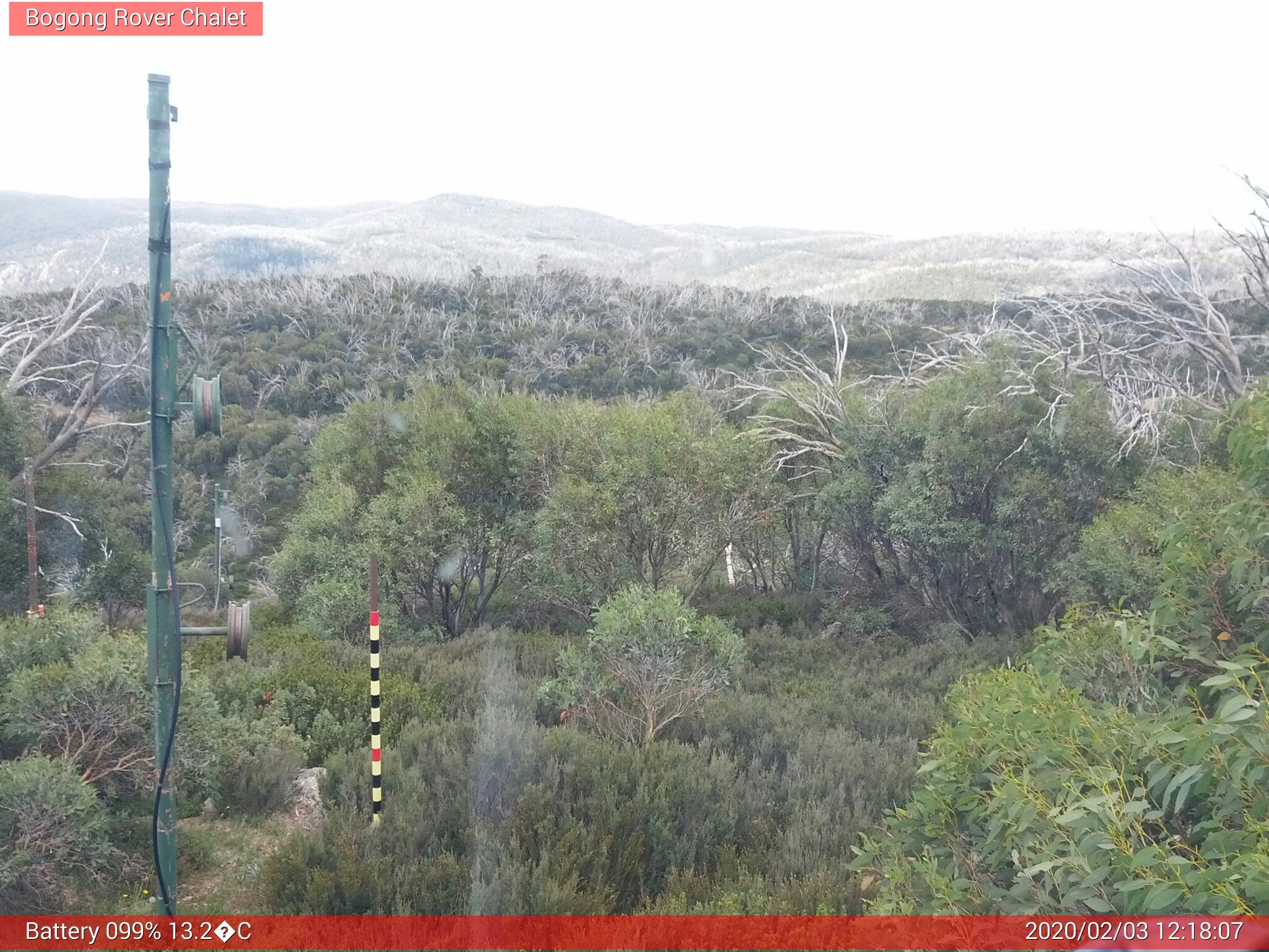 Bogong Web Cam 12:18pm Monday 3rd of February 2020