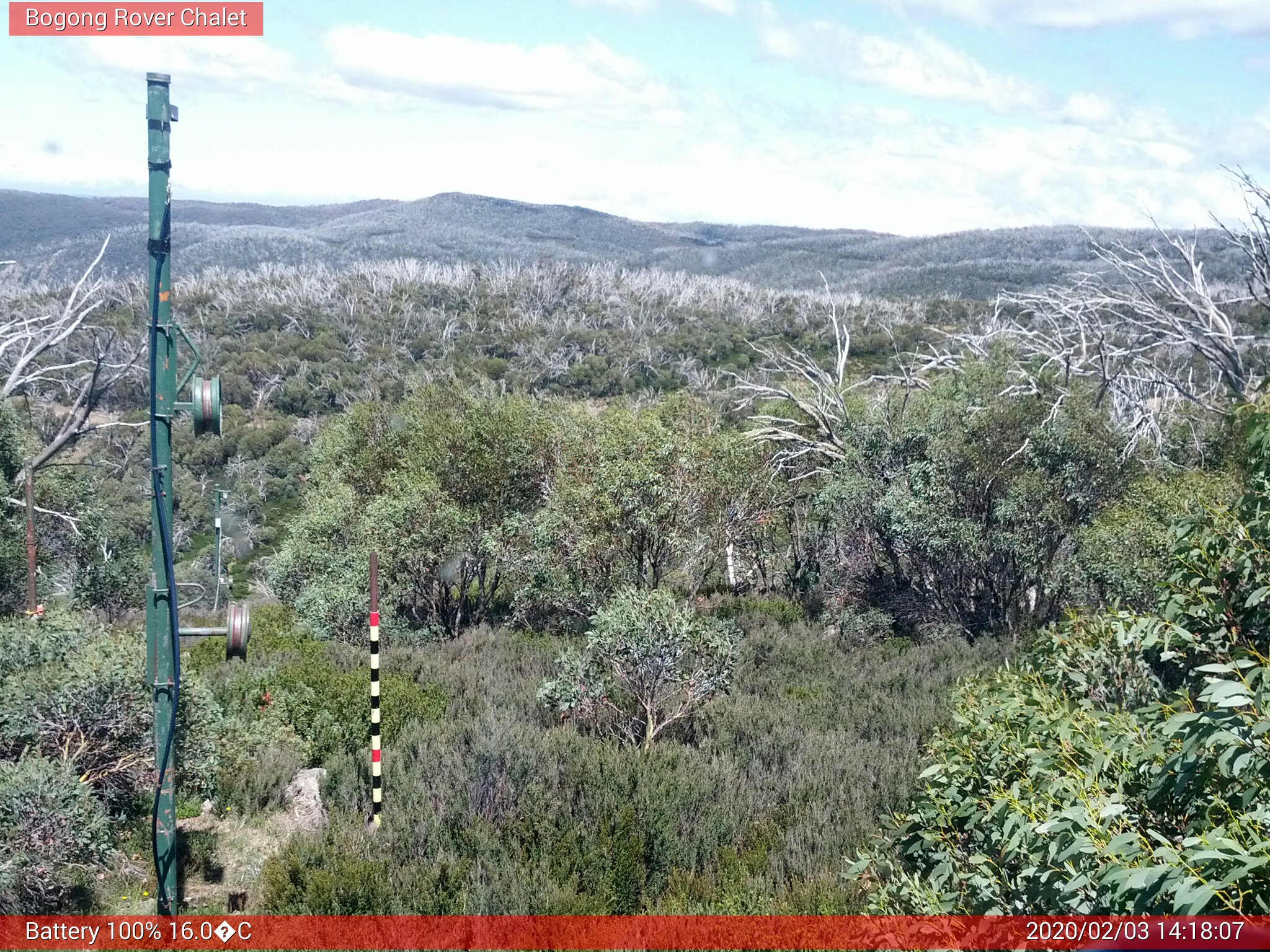 Bogong Web Cam 2:18pm Monday 3rd of February 2020