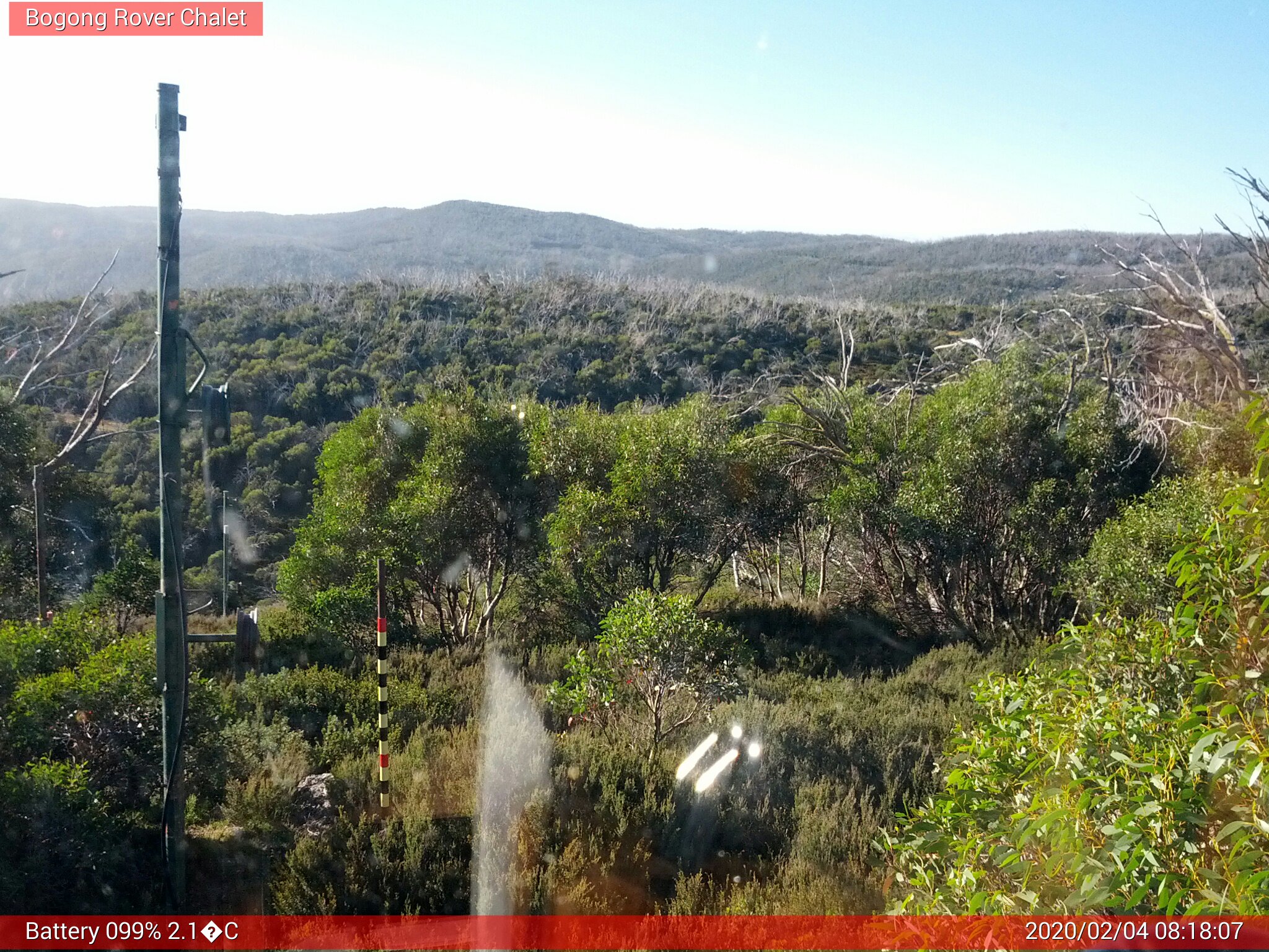 Bogong Web Cam 8:18am Tuesday 4th of February 2020