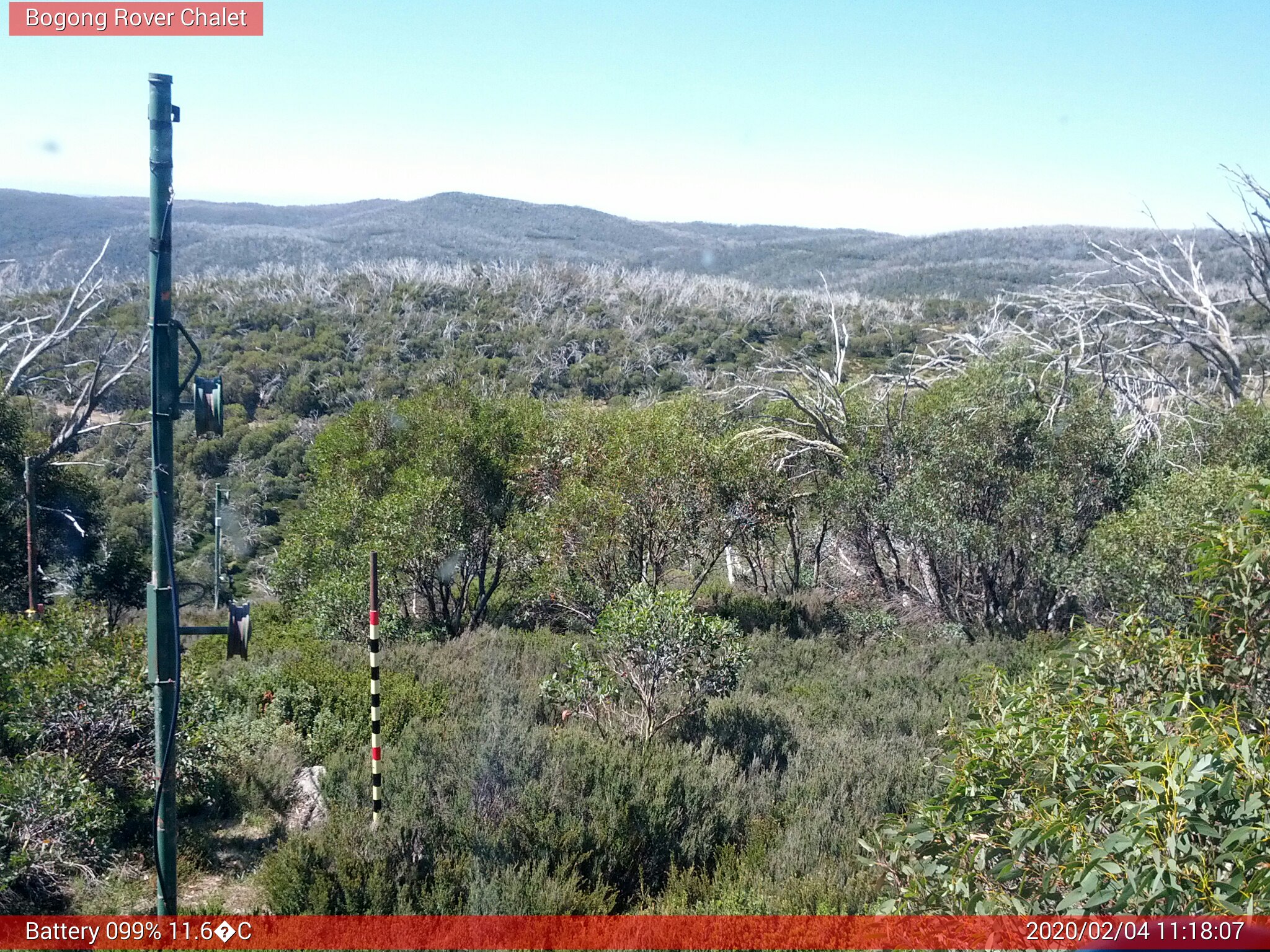 Bogong Web Cam 11:18am Tuesday 4th of February 2020