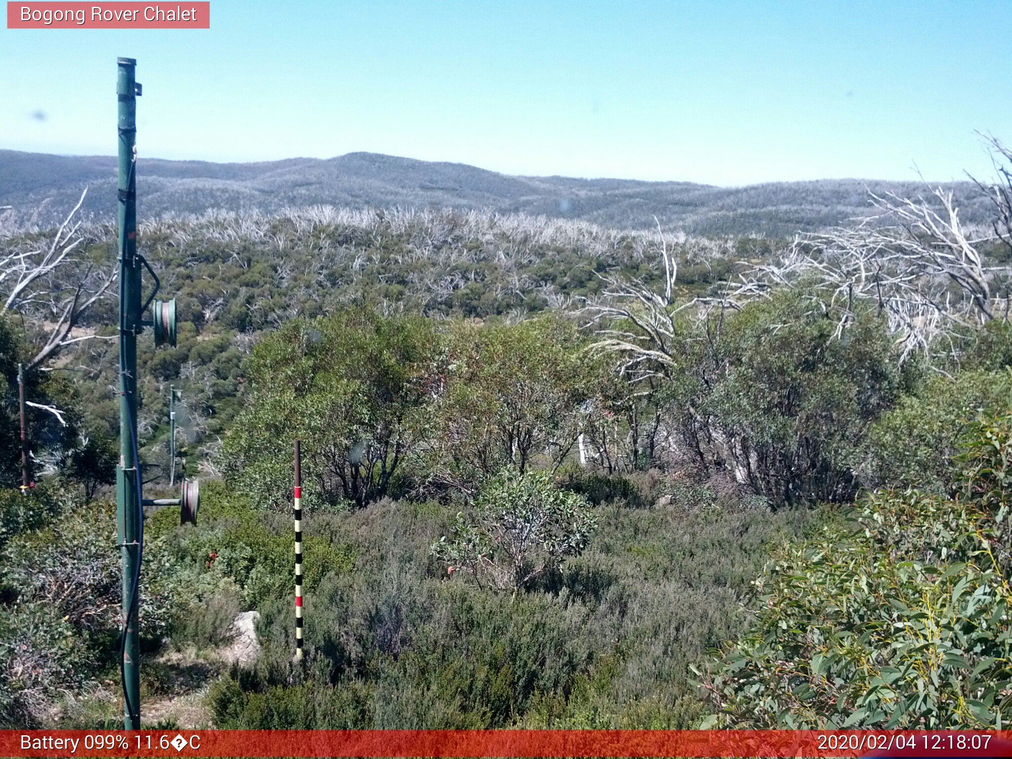 Bogong Web Cam 12:18pm Tuesday 4th of February 2020