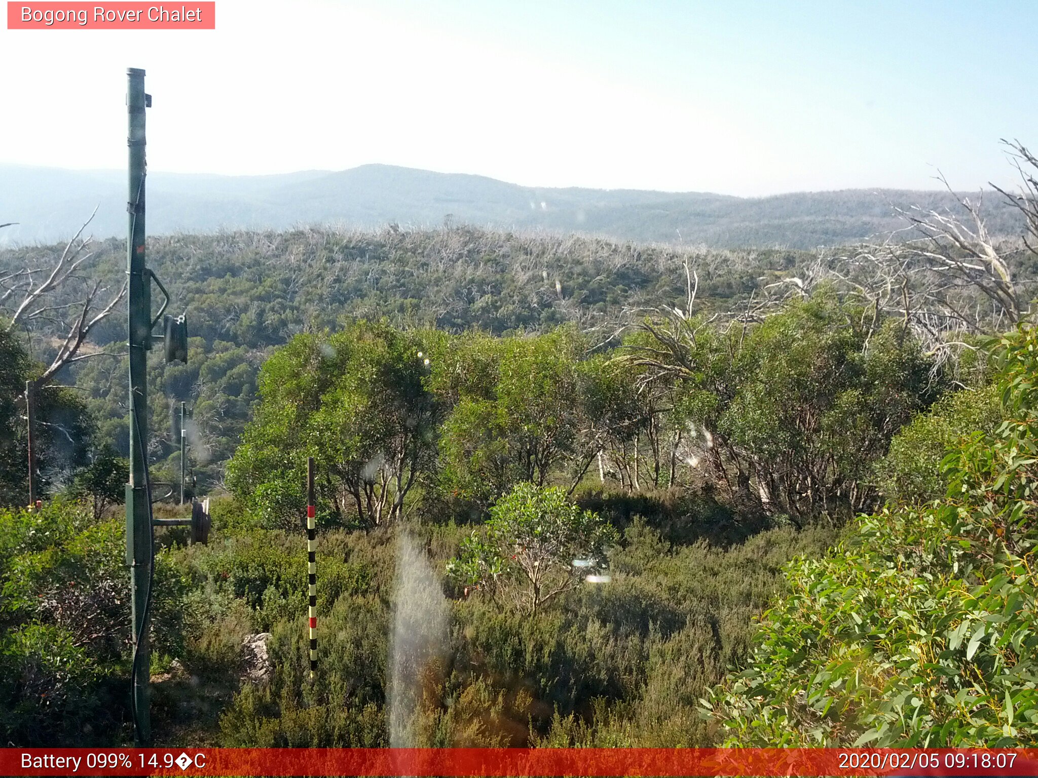 Bogong Web Cam 9:18am Wednesday 5th of February 2020