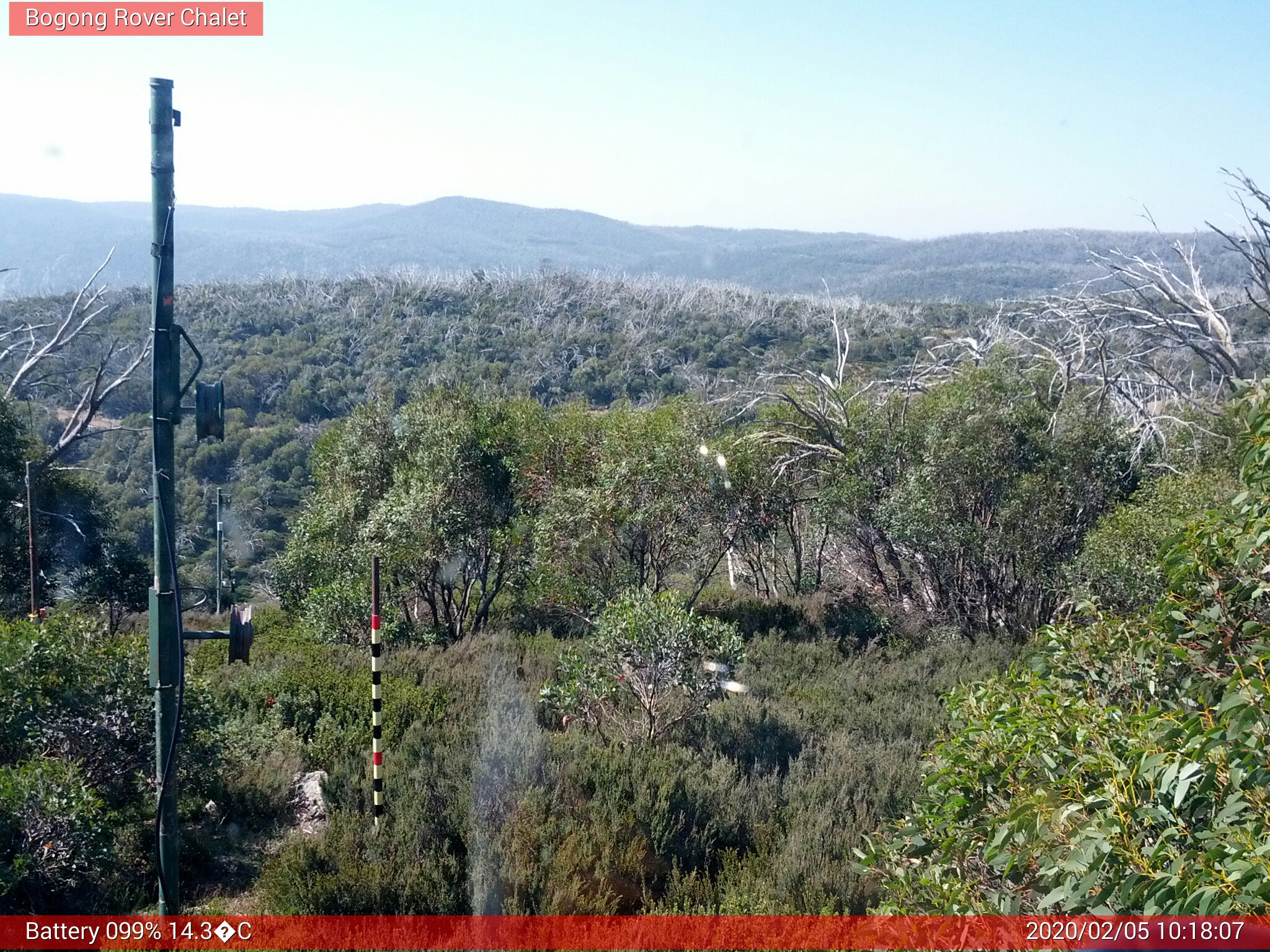 Bogong Web Cam 10:18am Wednesday 5th of February 2020