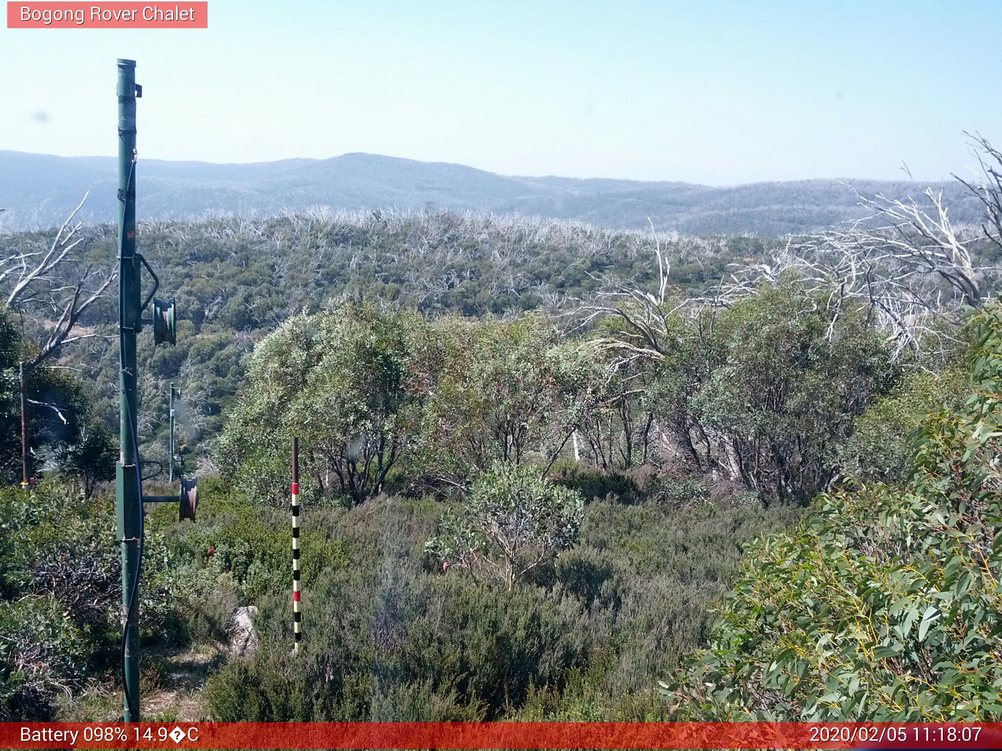 Bogong Web Cam 11:18am Wednesday 5th of February 2020