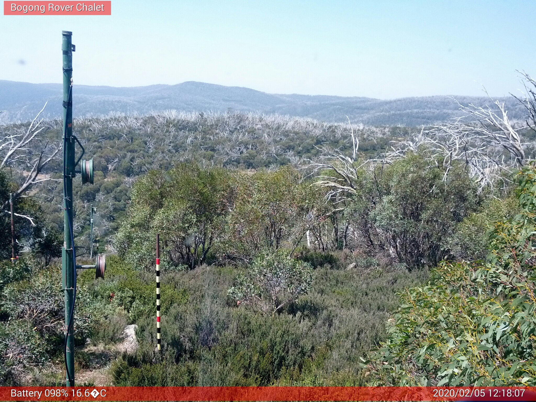 Bogong Web Cam 12:18pm Wednesday 5th of February 2020