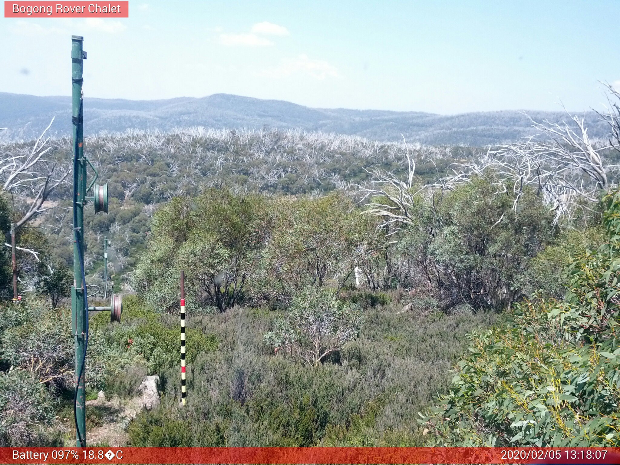 Bogong Web Cam 1:18pm Wednesday 5th of February 2020