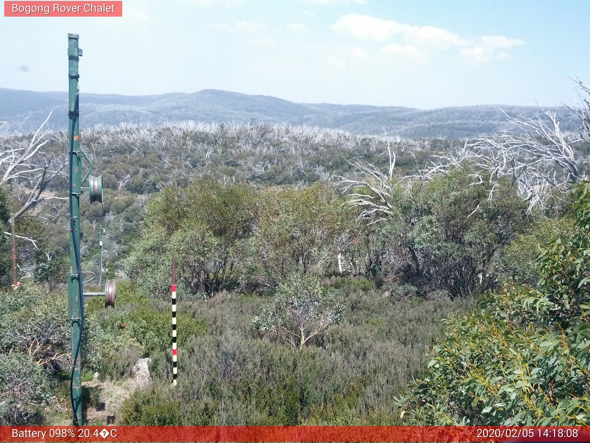 Bogong Web Cam 2:18pm Wednesday 5th of February 2020