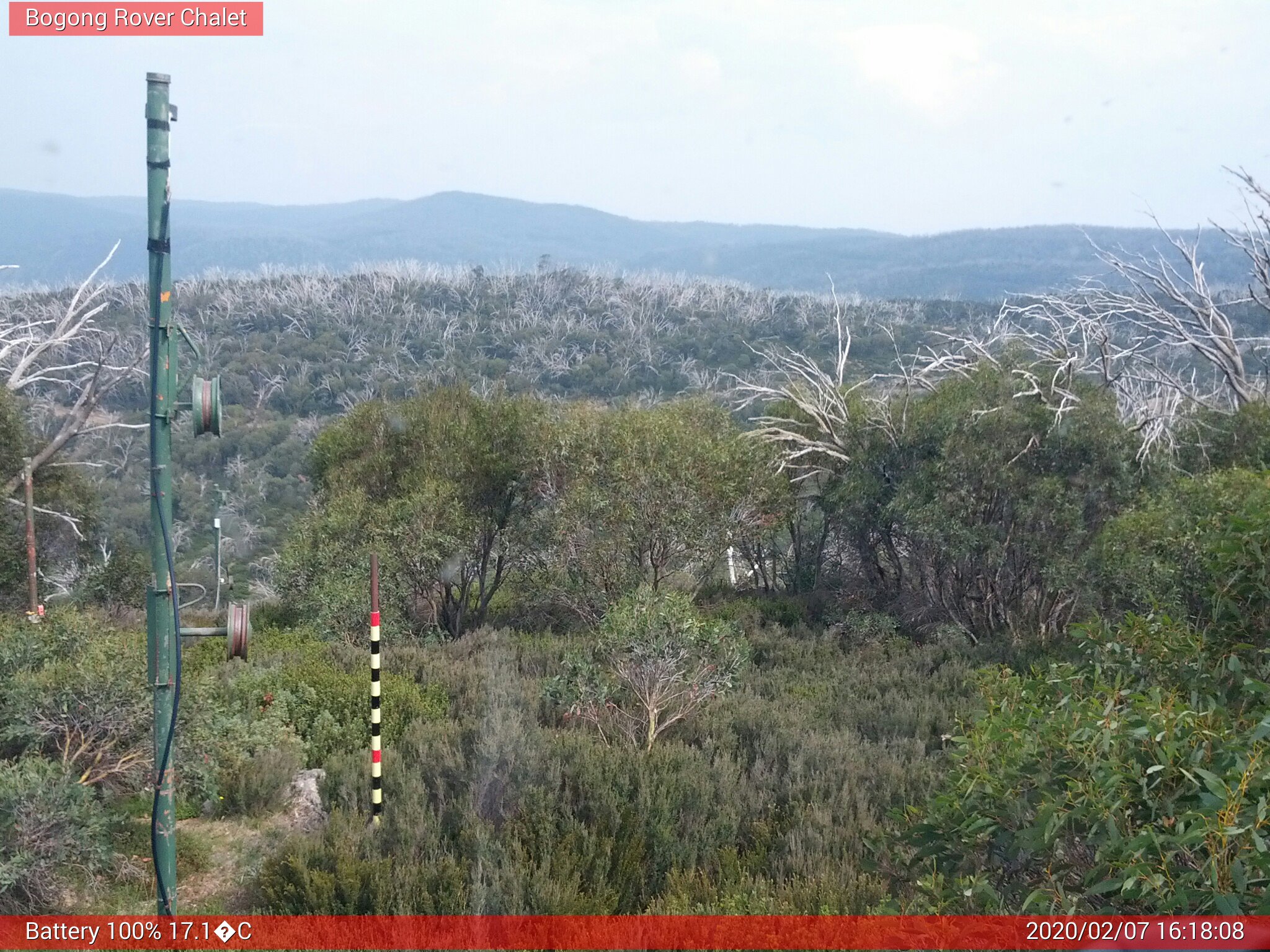 Bogong Web Cam 4:18pm Friday 7th of February 2020