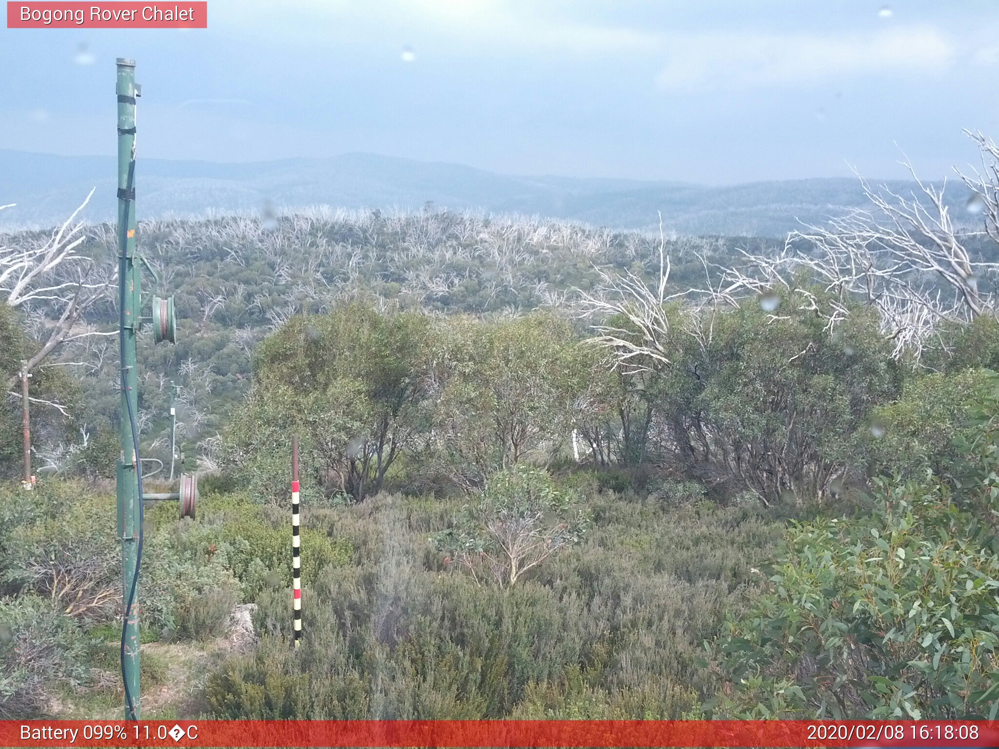 Bogong Web Cam 4:18pm Saturday 8th of February 2020