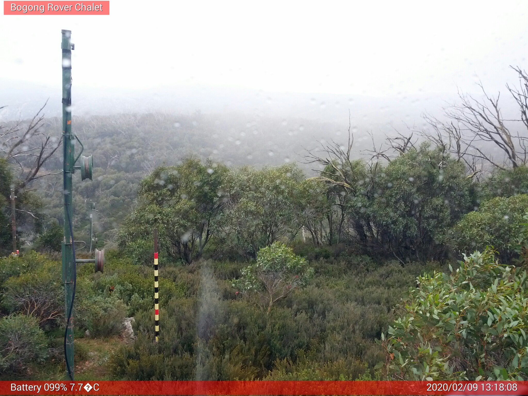 Bogong Web Cam 1:18pm Sunday 9th of February 2020