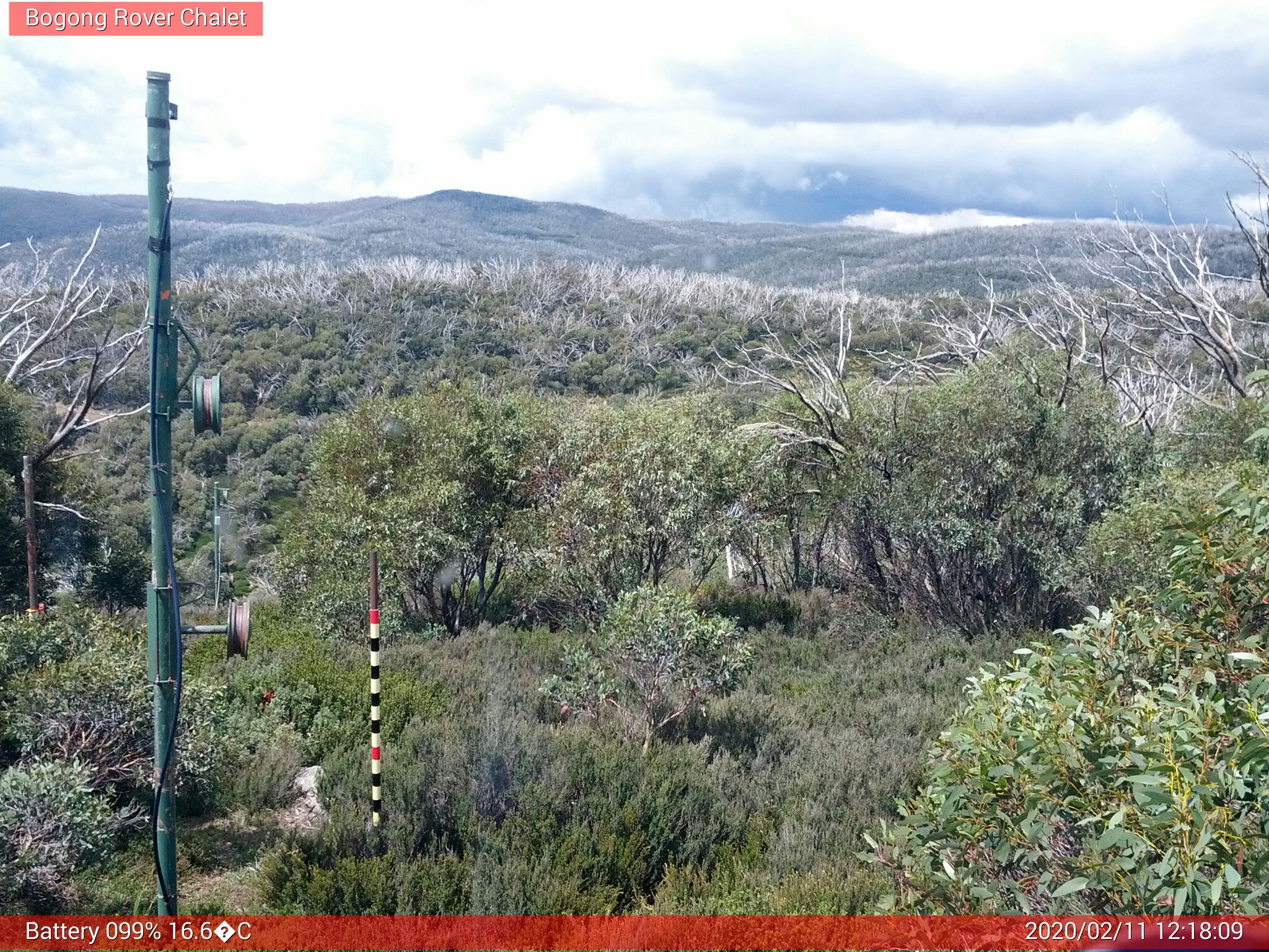 Bogong Web Cam 12:18pm Tuesday 11th of February 2020