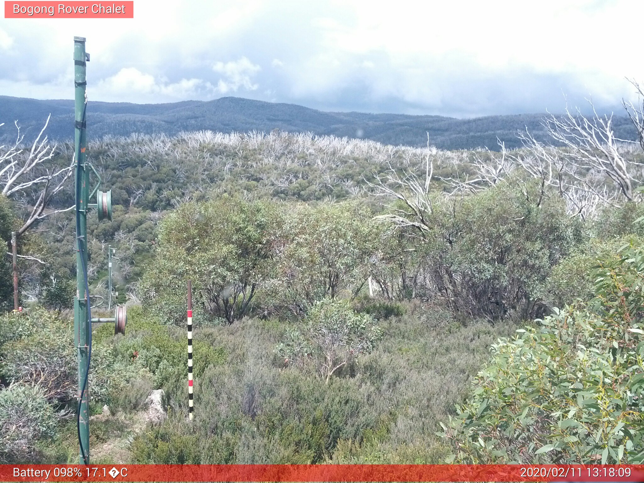 Bogong Web Cam 1:18pm Tuesday 11th of February 2020