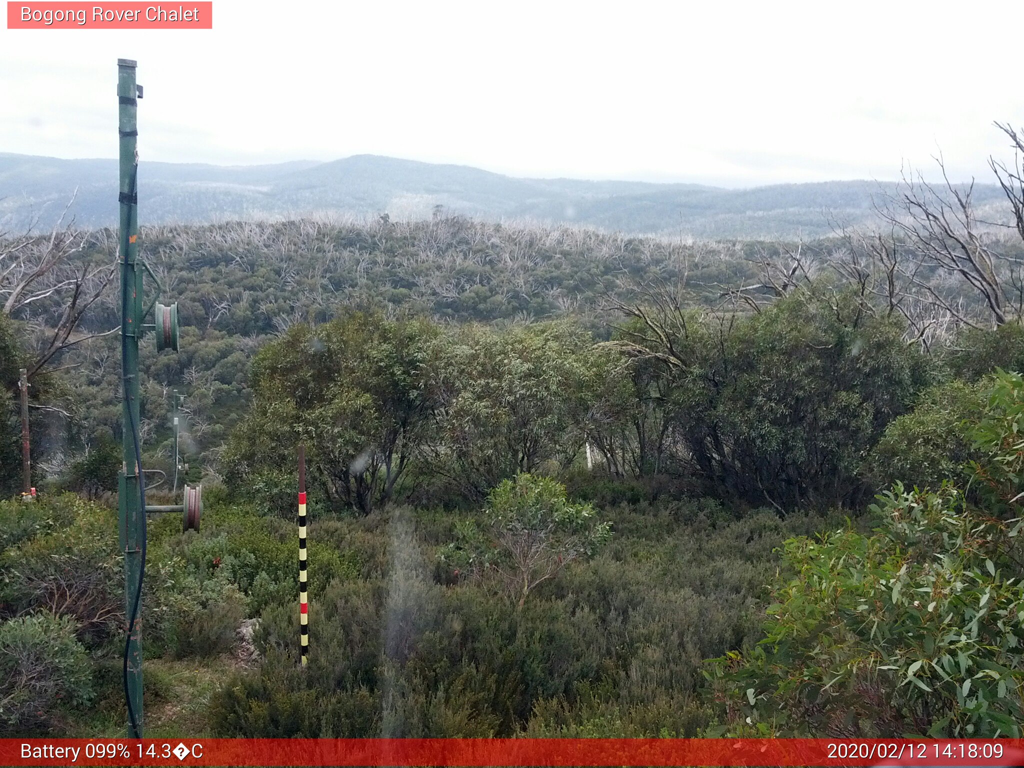 Bogong Web Cam 2:18pm Wednesday 12th of February 2020