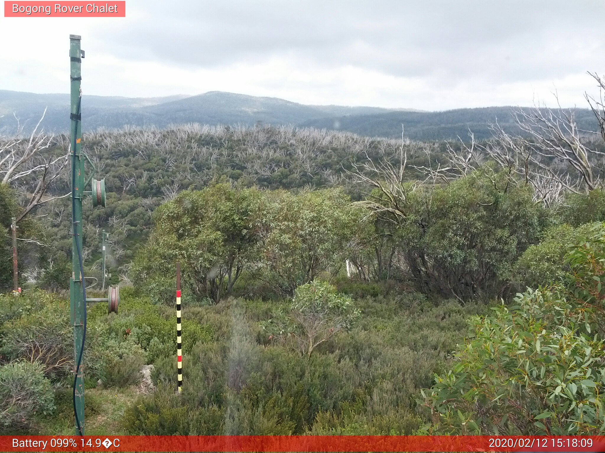 Bogong Web Cam 3:18pm Wednesday 12th of February 2020